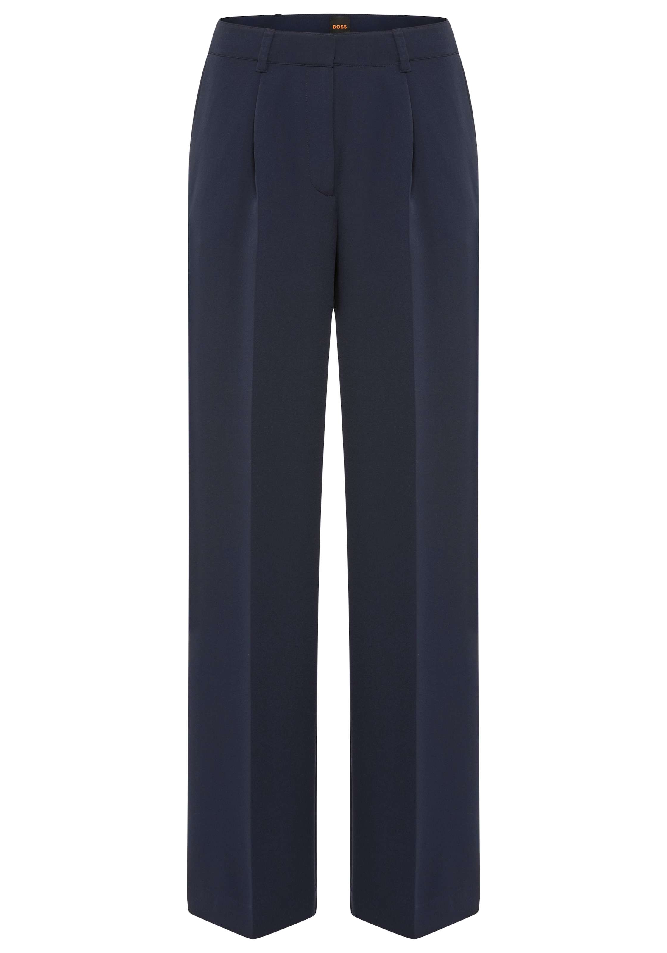 BOSS ORANGE Anzughose »Tiwi Premium Damenmode«  Wide Leg mit Bügelfalte