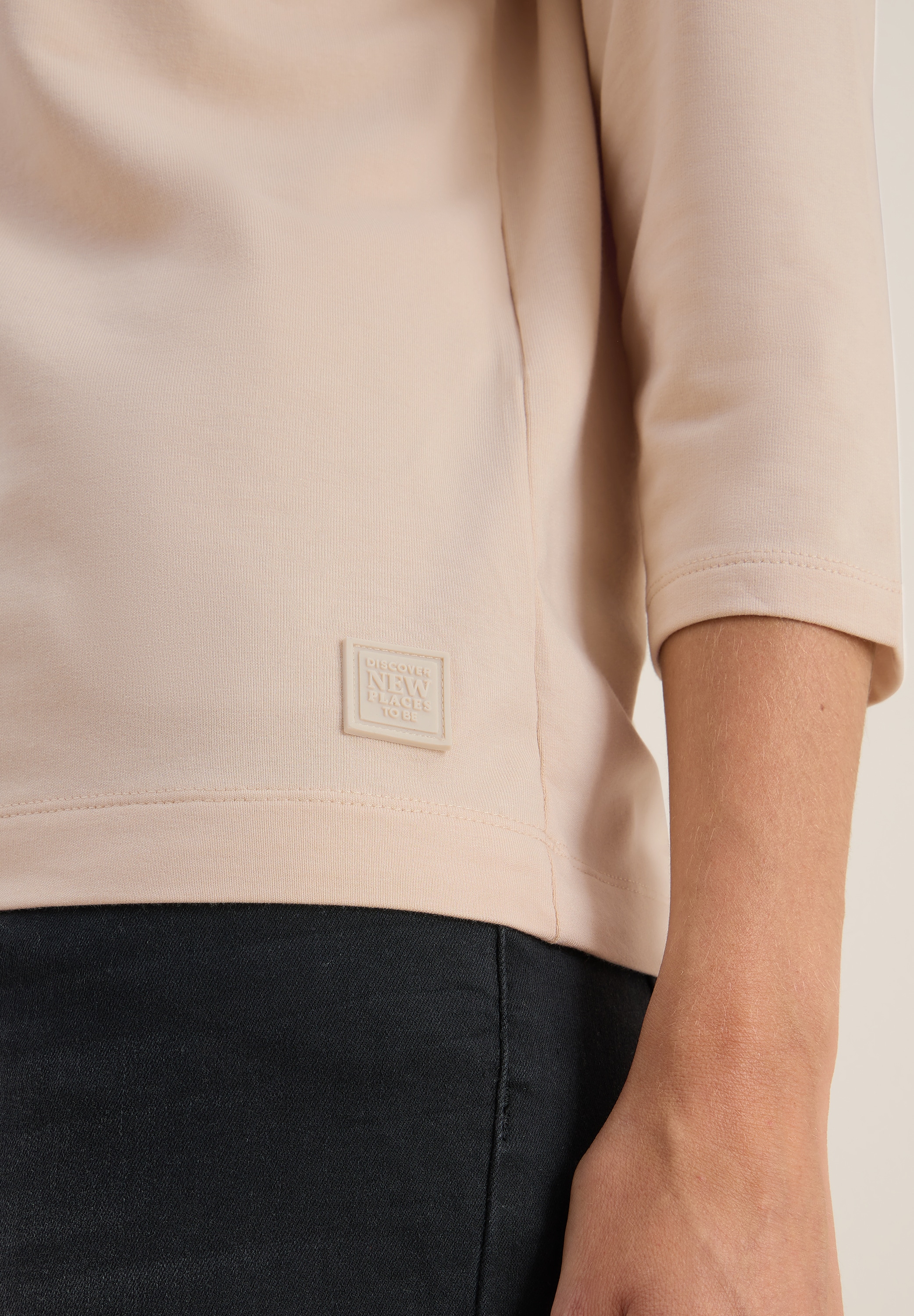 Cecil 3/4-Arm-Shirt , mit Knopfdetail
