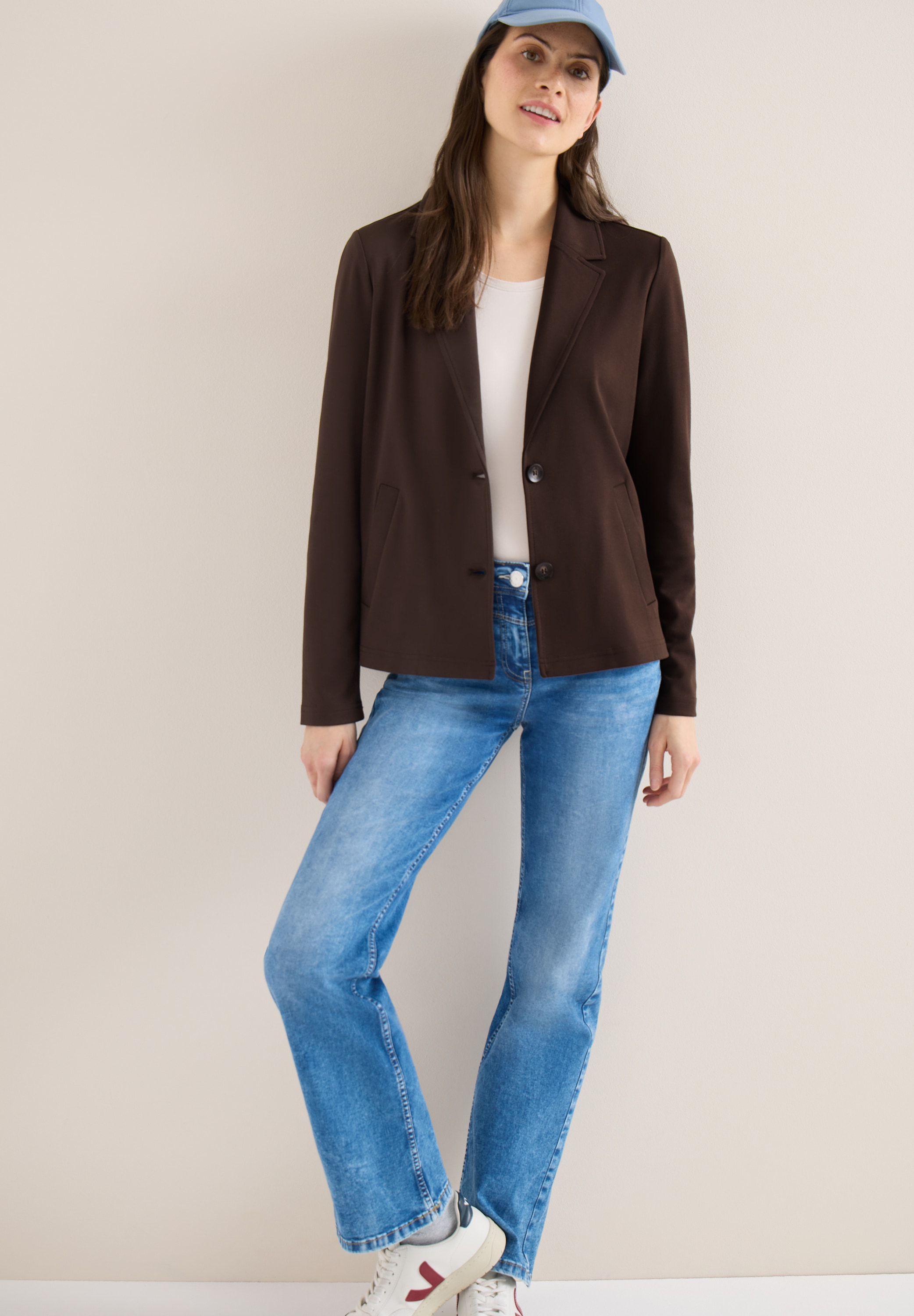 Cecil Blazer en sweat mit Knopfverschluss und Viskose