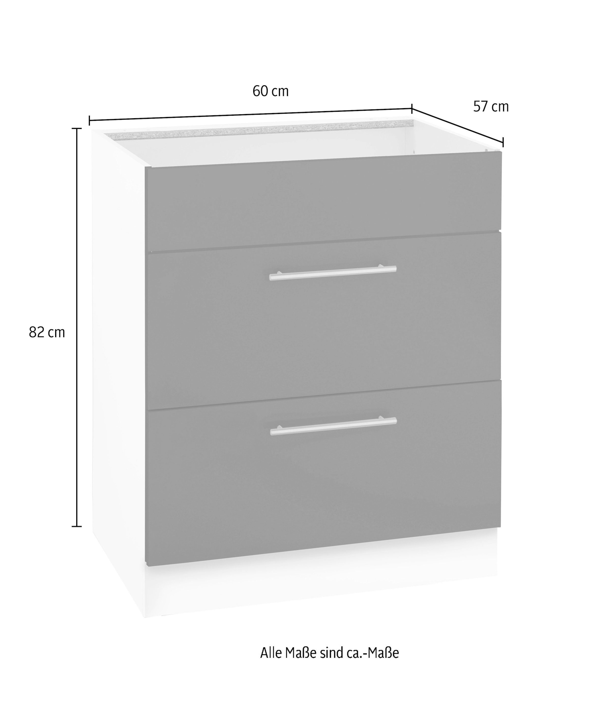wiho Küchen Armoire d'encastrement pour table de cuisson »Flexi2«