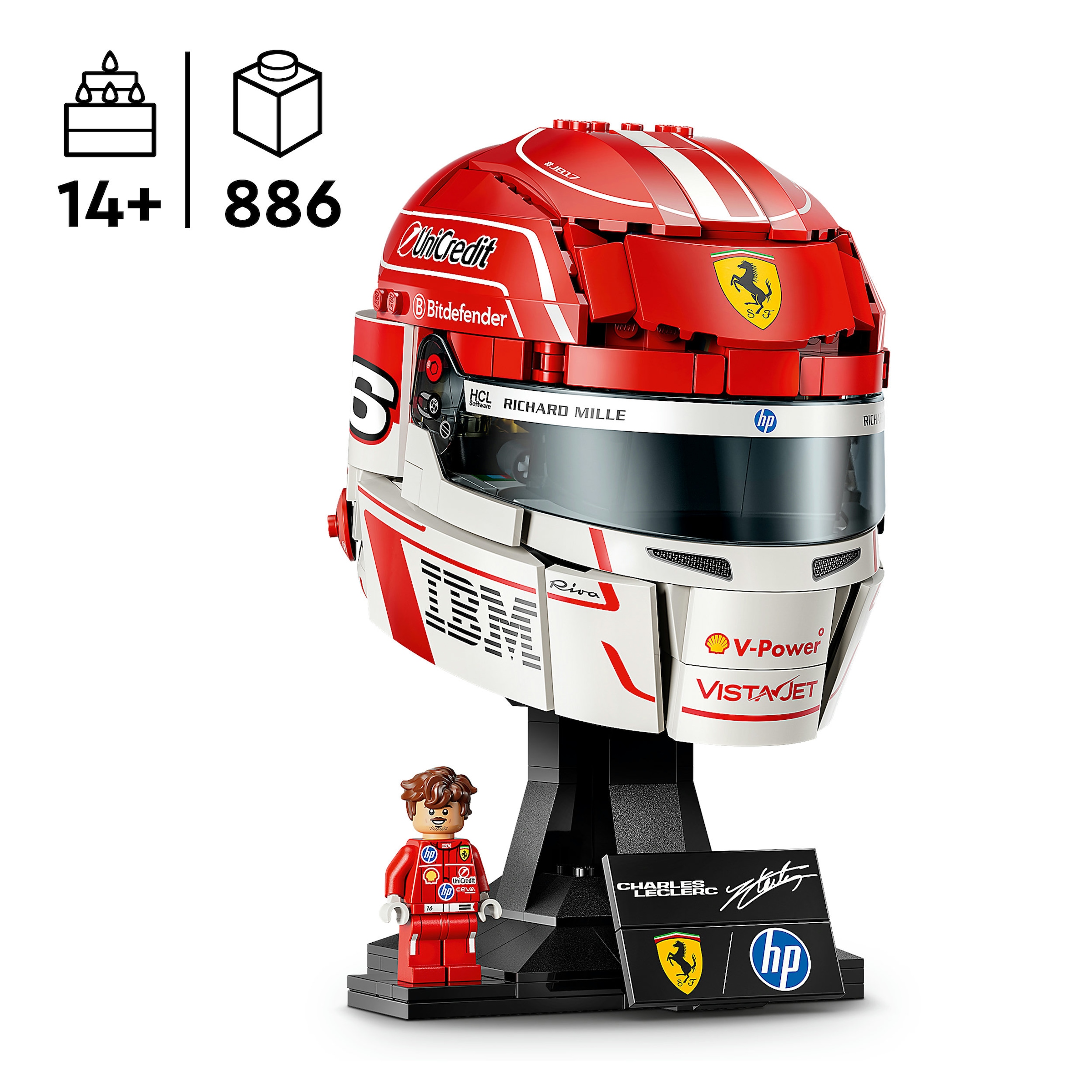 LEGO® Konstruktionsspielsteine »Scuderia Ferrari HP Charles Leclerc Helm (43014)« LEGO Editions Formula 1