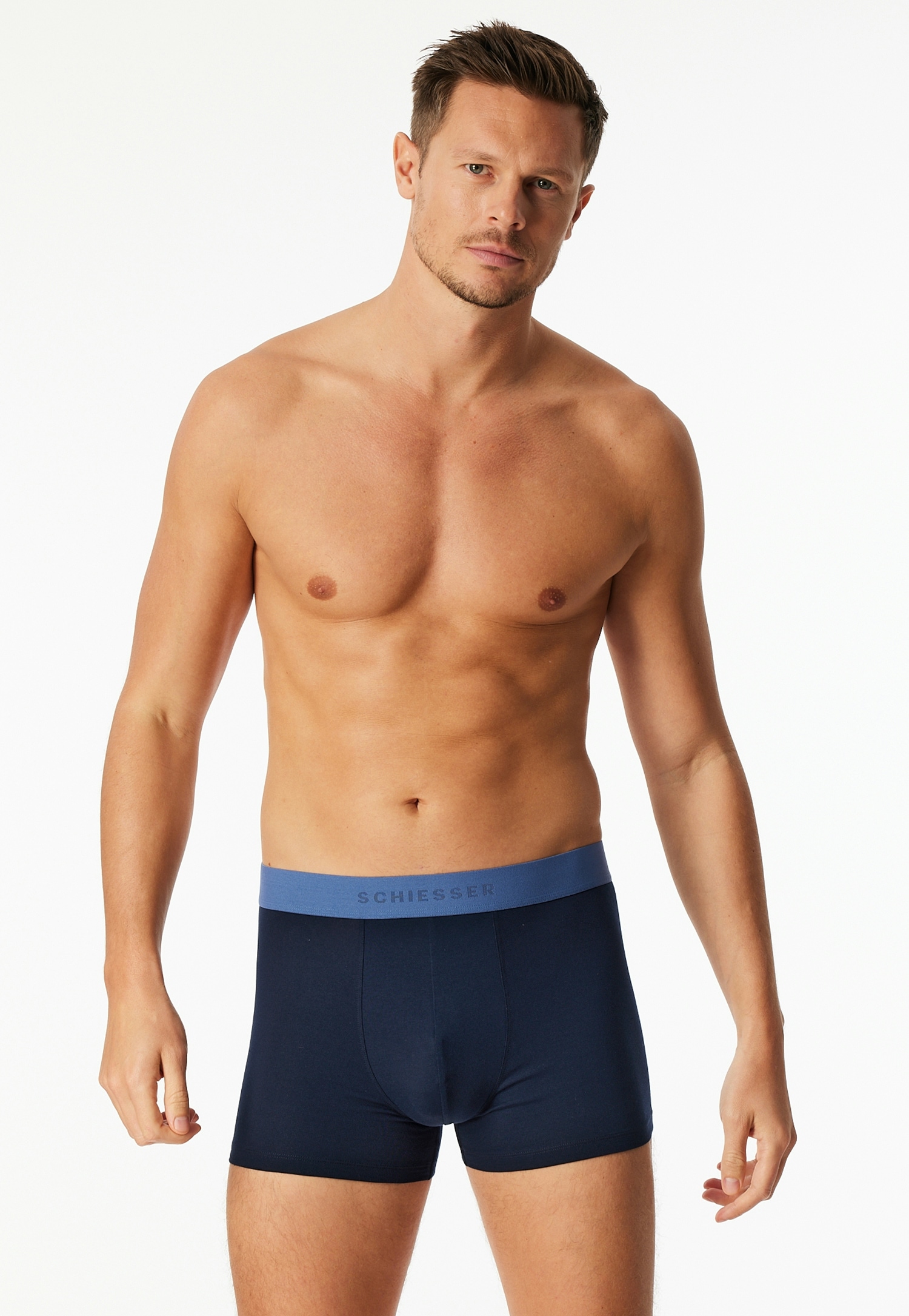 Schiesser Boxers »95/5 Multipacks« sans poches, taille avec logo, jambe courte