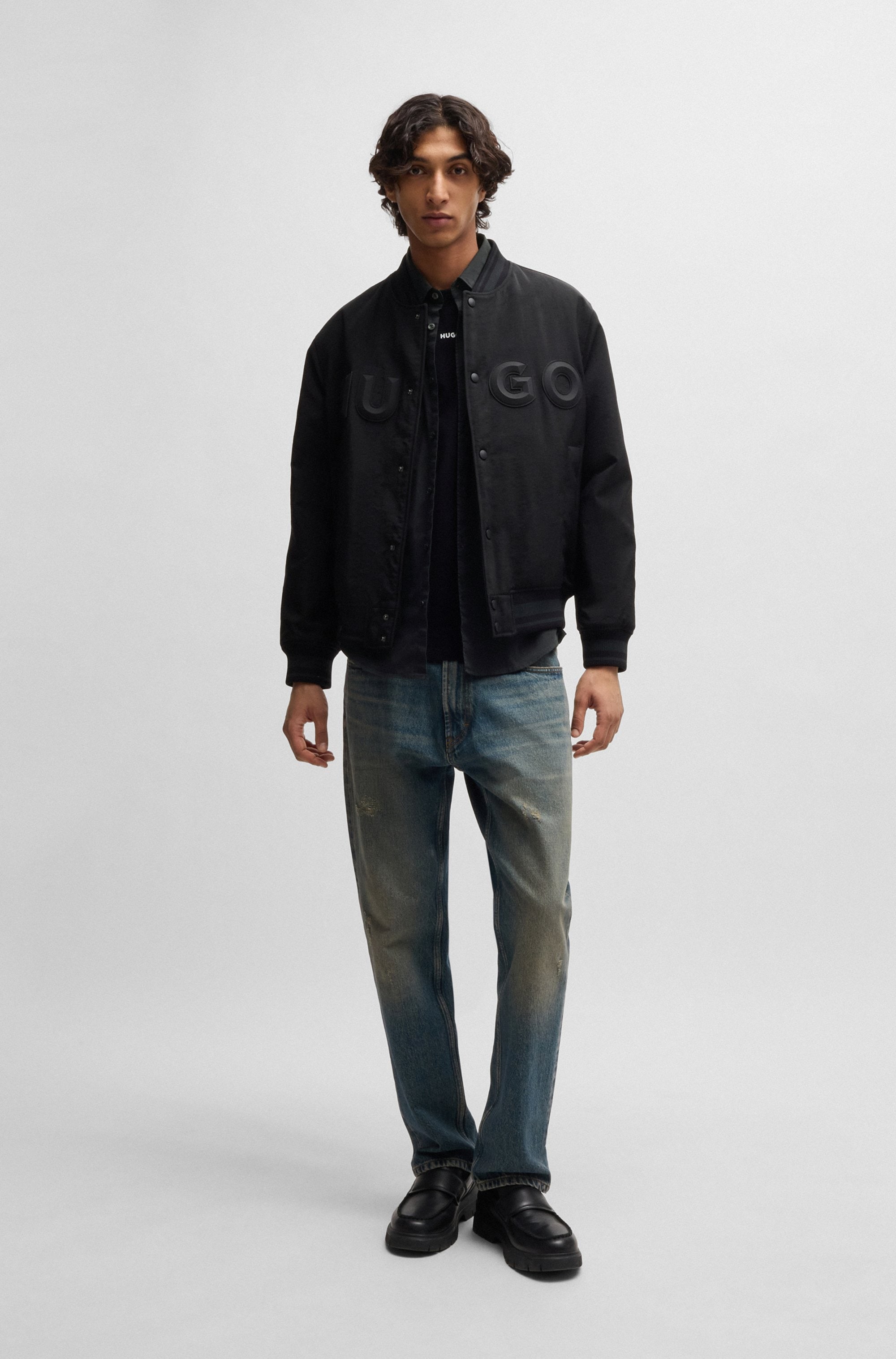 HUGO Chemise à manches longues »Ermo« Kentkragen, Slim Fit, Baumwoll-Mix