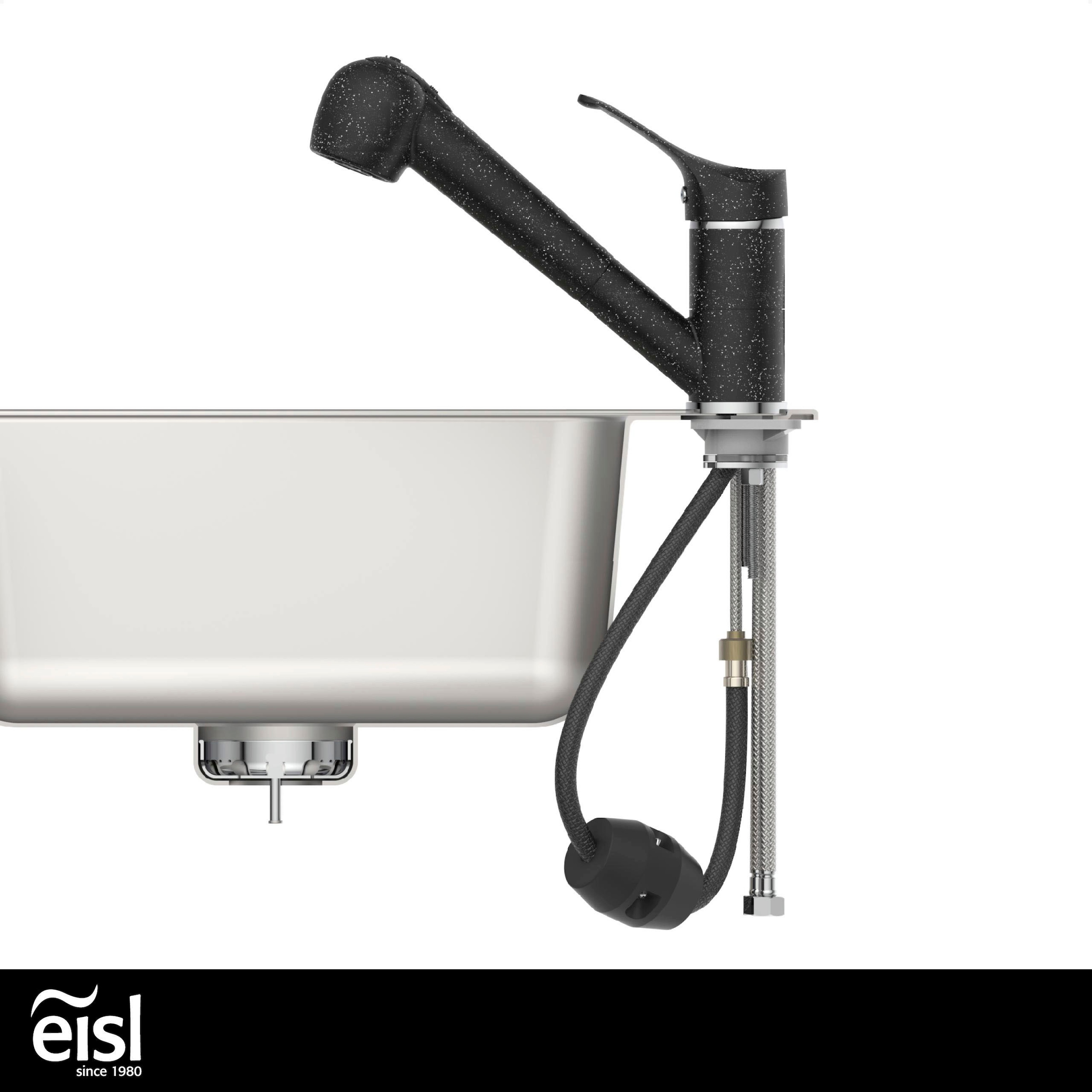 Eisl Spültischarmatur »GRANIT« herausziehb. 2-fach verstellb. Geschirrbrause, schwenkb. Auslauf 360°
