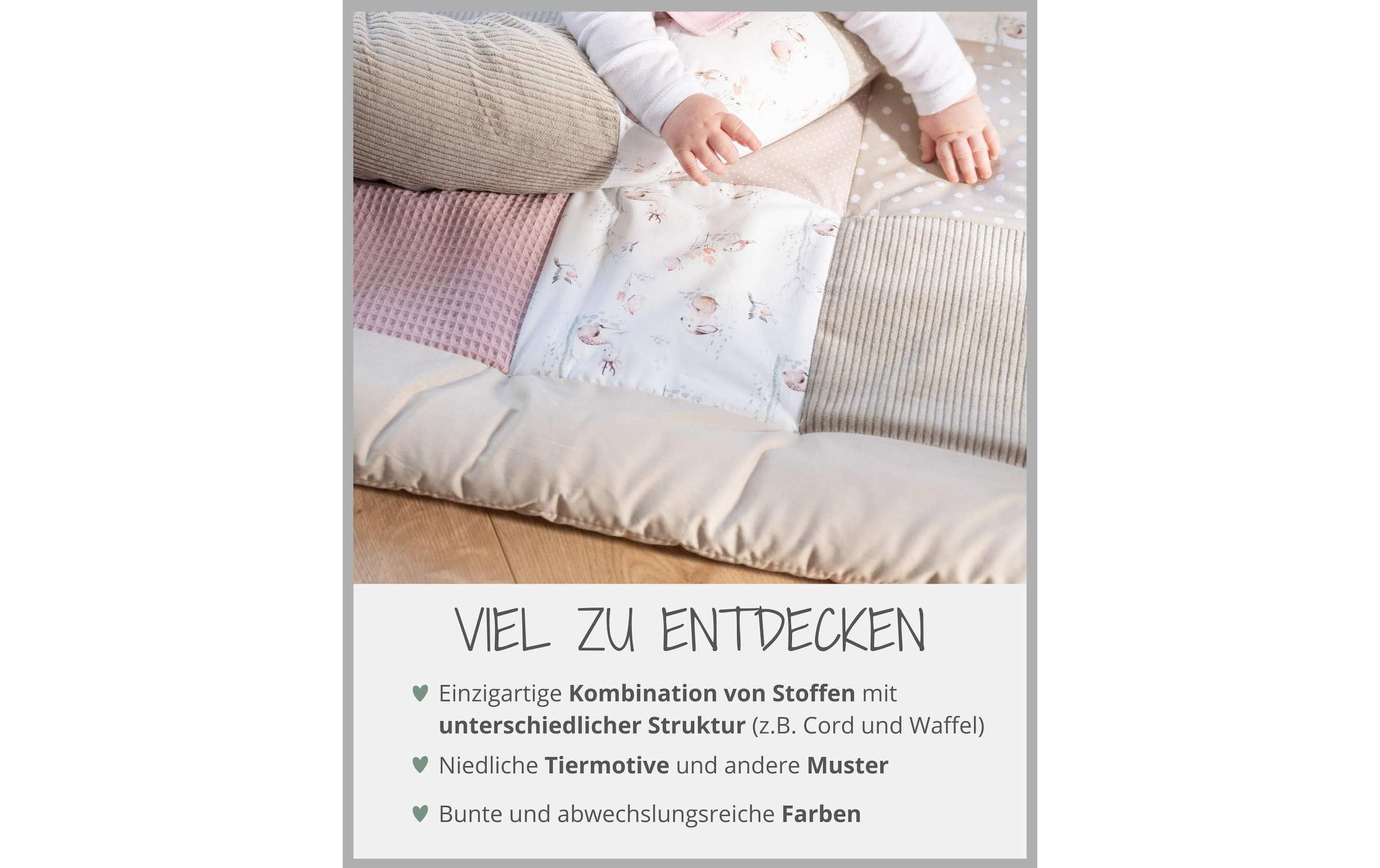 ULLENBOOM ® Krabbeldecke »Märchenwald 140 x 140 cm«