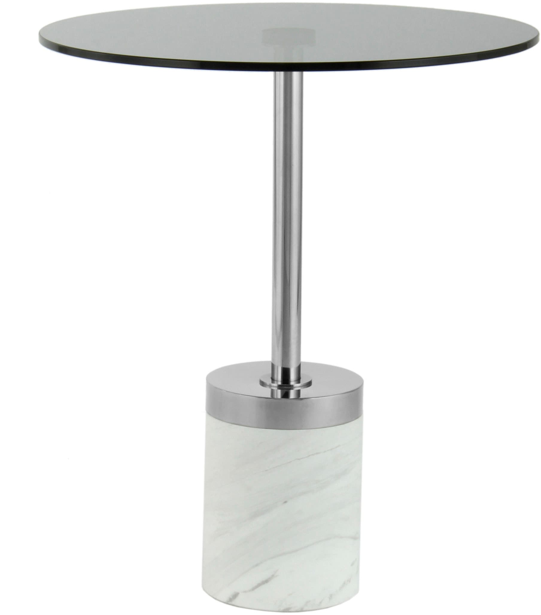Kayoom Table d'appoint »Lana 125, robuste Glasplatte, Sockel in Mamor Optik« 1 cuis tlg. robuste, facile d'entretien, de haute qualité, adapté intérieur et extérieur