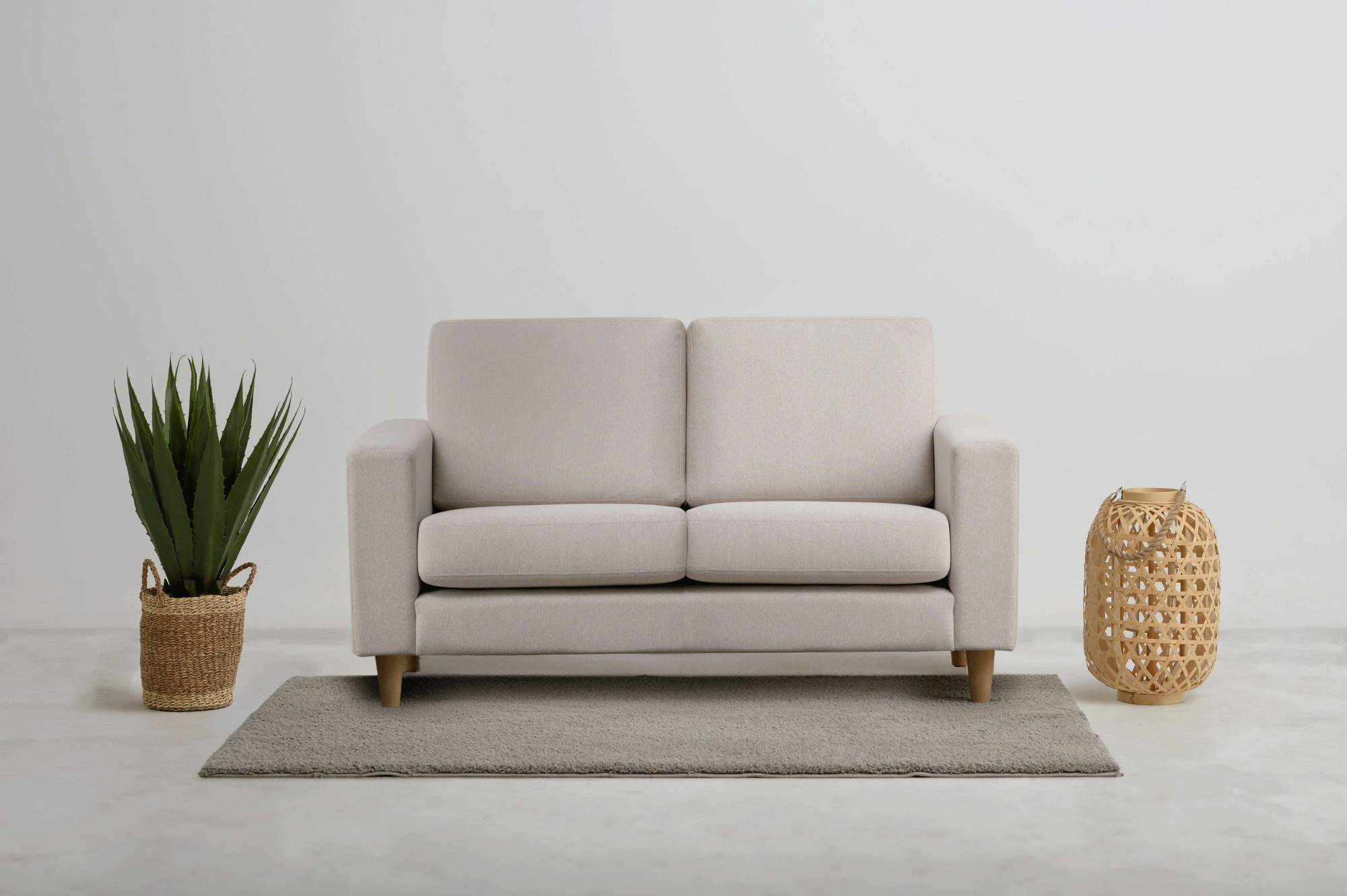 GOODproduct 2-Sitzer »Tvinno« im skandinavischen Stil, mit Massivholzfüssen, Breite 155 cm