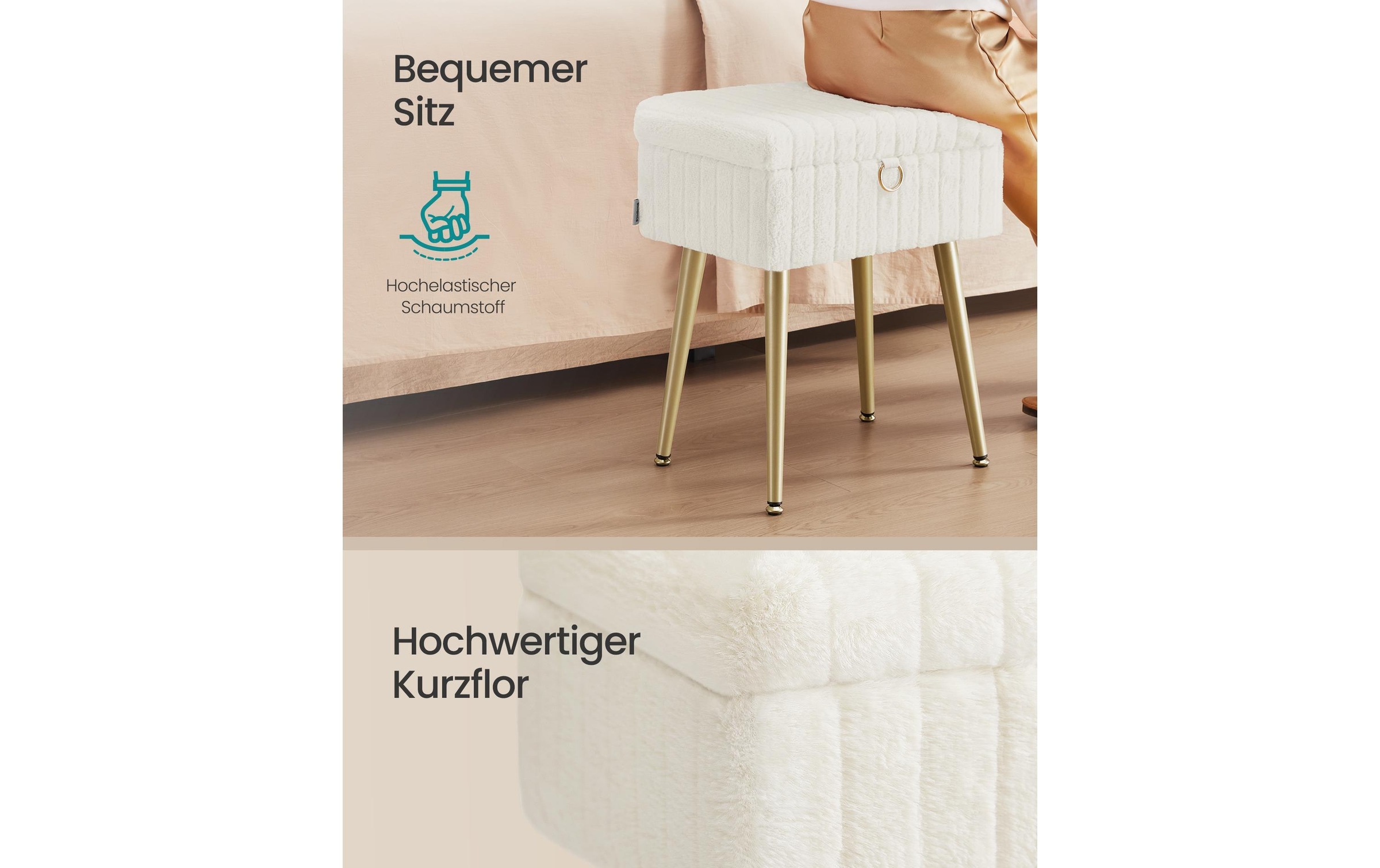 SONGMICS Hocker »Dressing Table Chair Stool with«