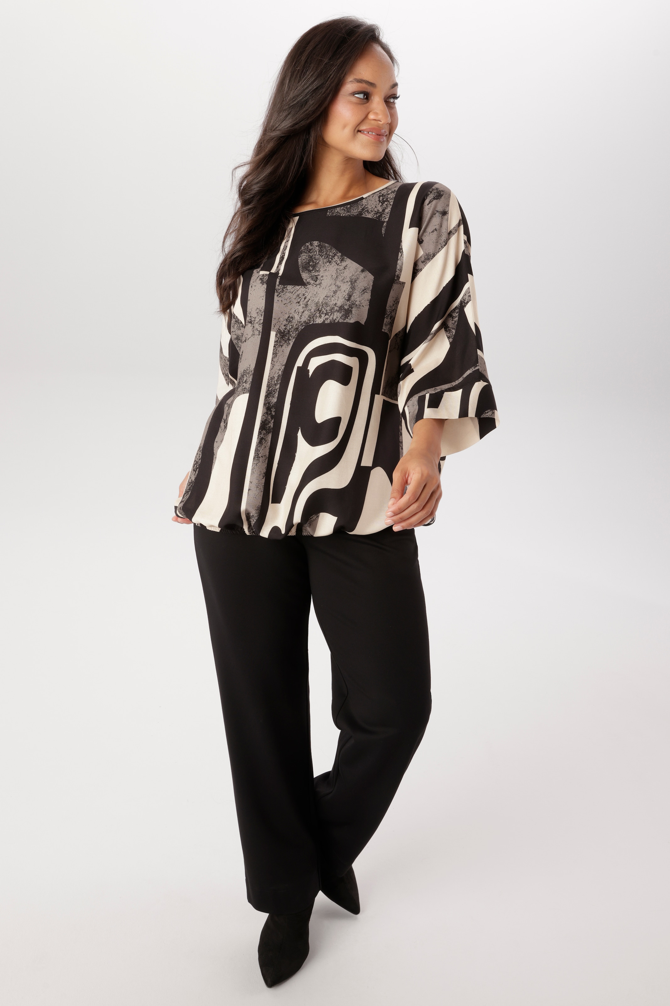 Aniston PLUS Blouse à enfiler avec motif abstrait - NOUVELLE COLLECTION