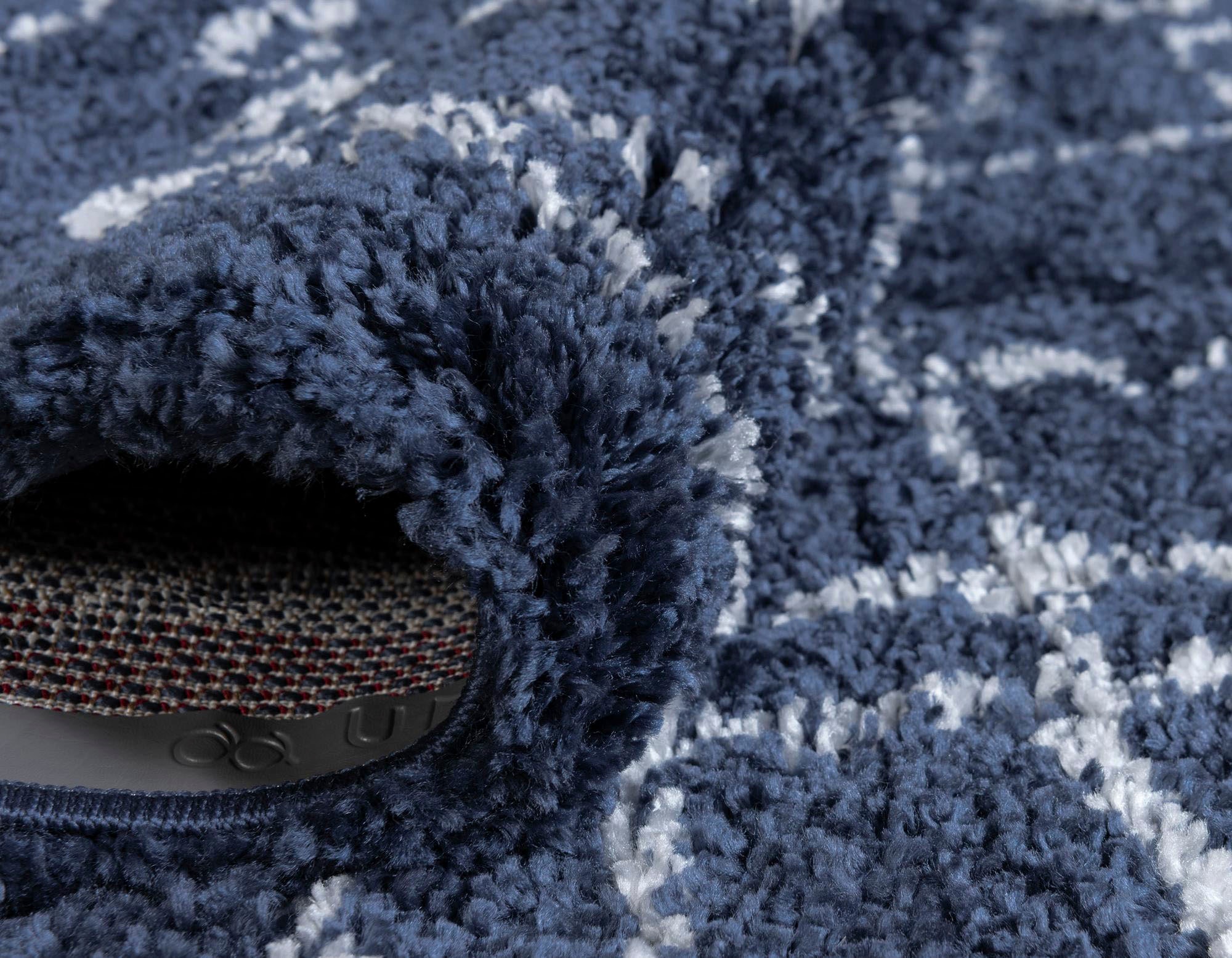 Myflair Möbel & Accessoires Tapis de sol à poils longs »Temara Shag, LAGERRÄUMUNG!« Rectangulaire 51 mm Höhe Teppich-Läufer, gewebt, Scandi Design, ideal im Flur & Schlafzimmer