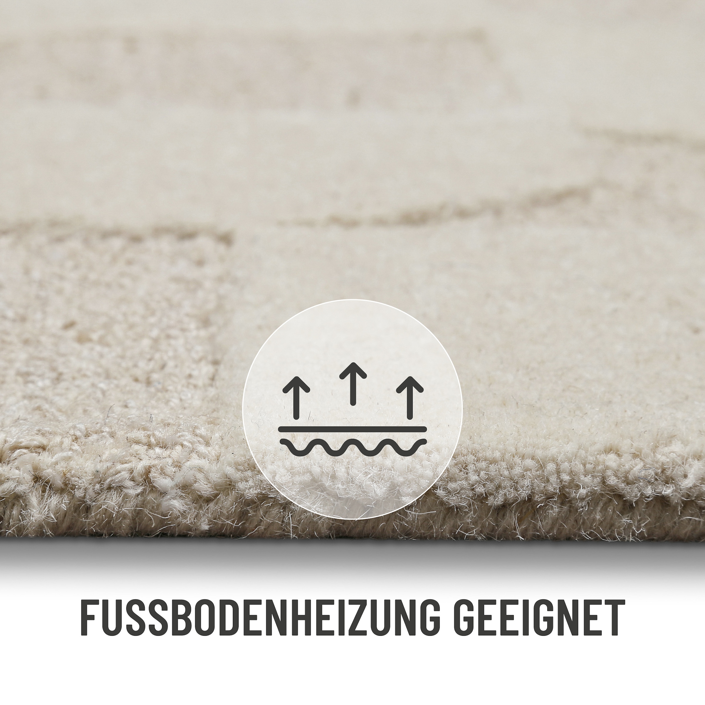 Wecon home Teppich »Ocean State« rechteckig 10 mm Höhe handgefertigt, gemustert, pflegeleicht, Wolle, Wohnzimmer, Esszimmer