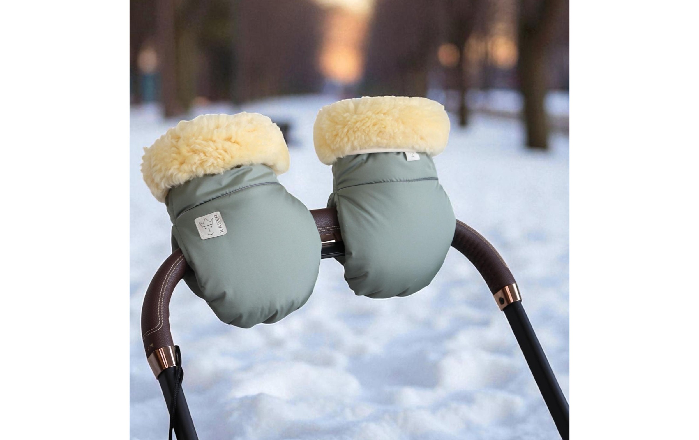 Kaiser Kinderwagen-Handwärmer »Handschuh Reflect Kiwa« Lammfell-Kinderwagenhandschuh