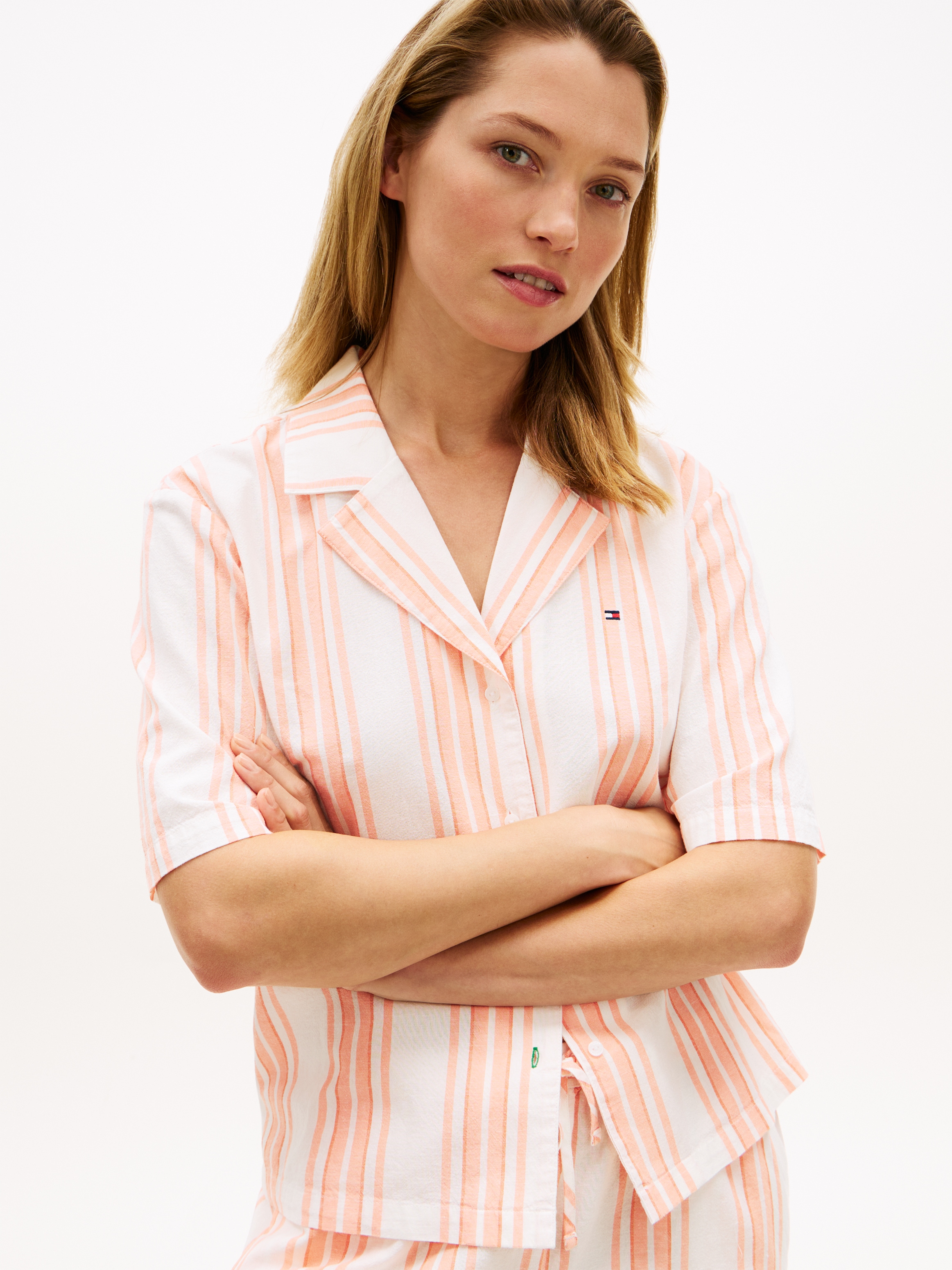 Tommy Hilfiger Underwear Shorty Ensemble, 2 ensemble pyjama en mélange de lin avec,