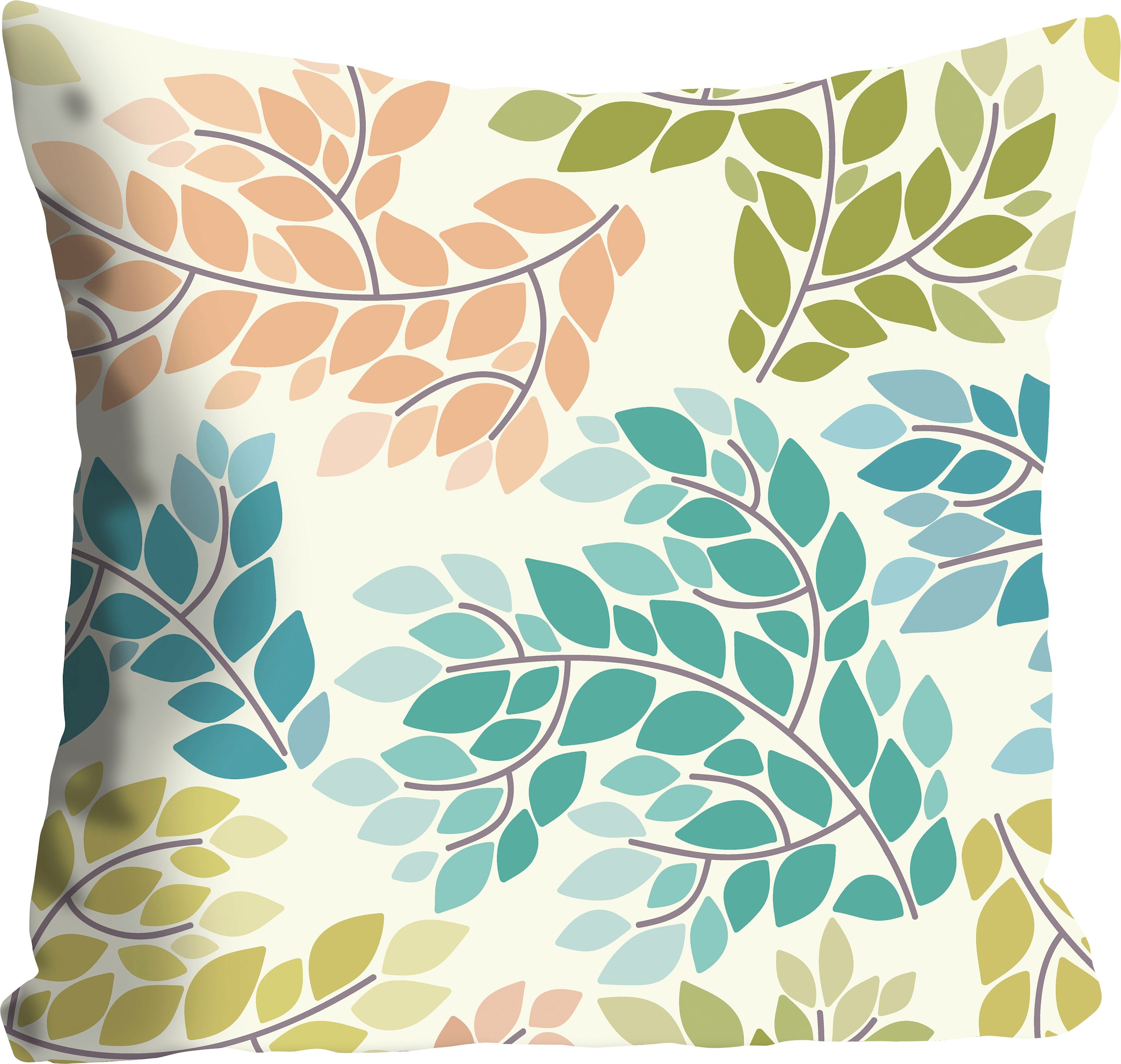 queence Dekokissen »Sasha« mit bunten Blättern