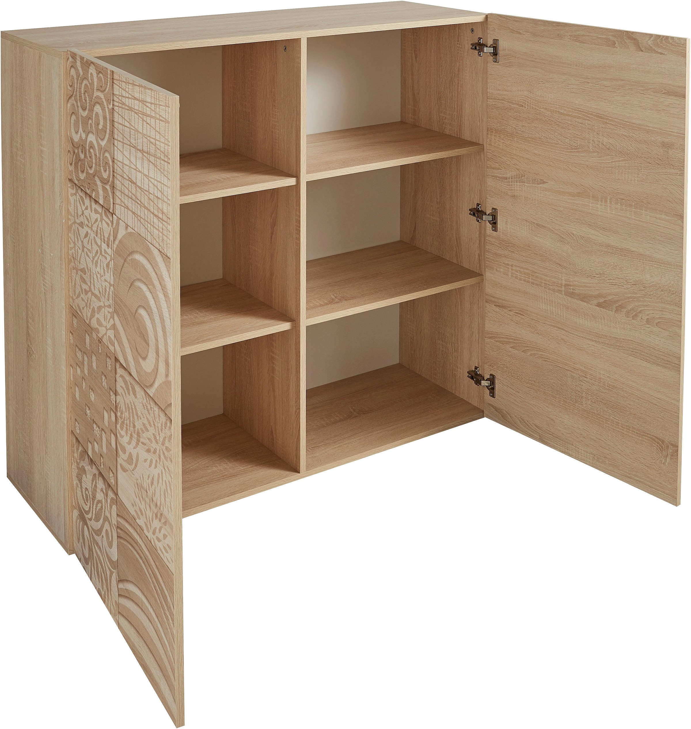 Home affaire Highboard »Miro« Breite 121 cm mit dekorativem Siebdruck