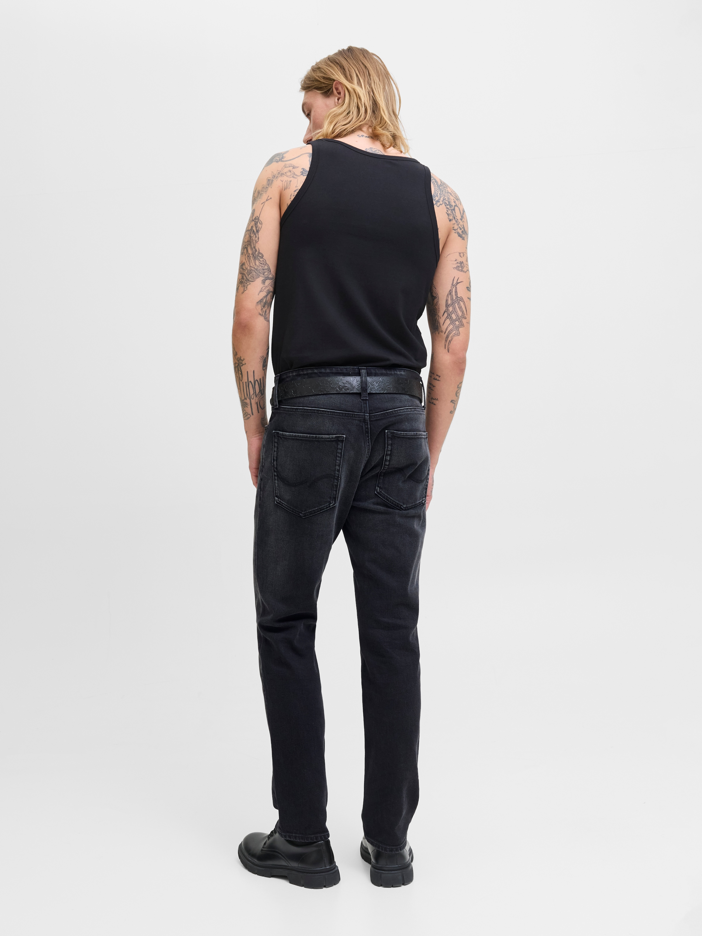 Jack & Jones Jeans coupe régulière »JJICLARK im Used-Look, Stretchkomfort und niedrige Leibhöhe« Baumwolle, regular fit