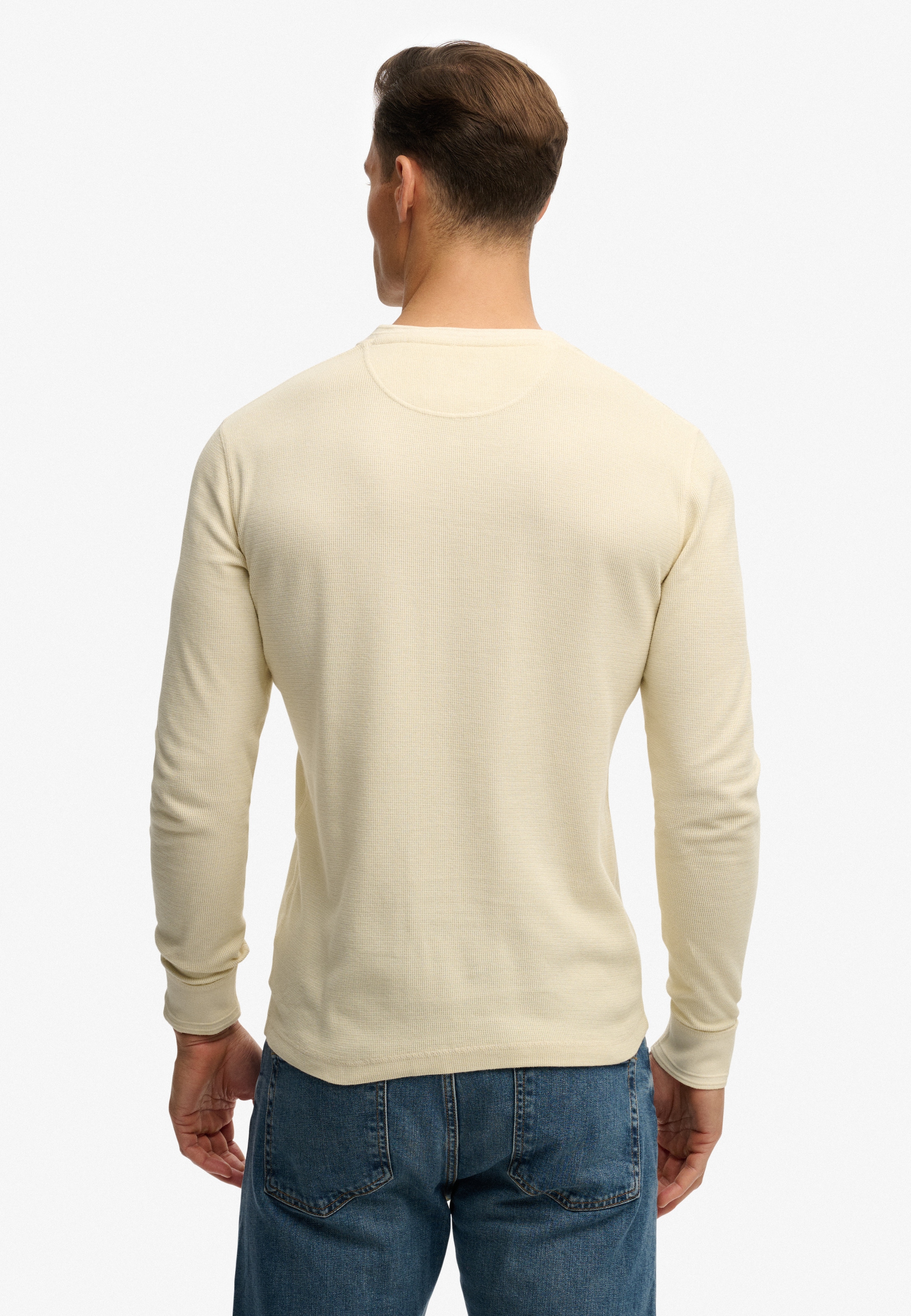 Superdry T-shirt à manches longues »LW TEXTURED GRANDAD TOP«