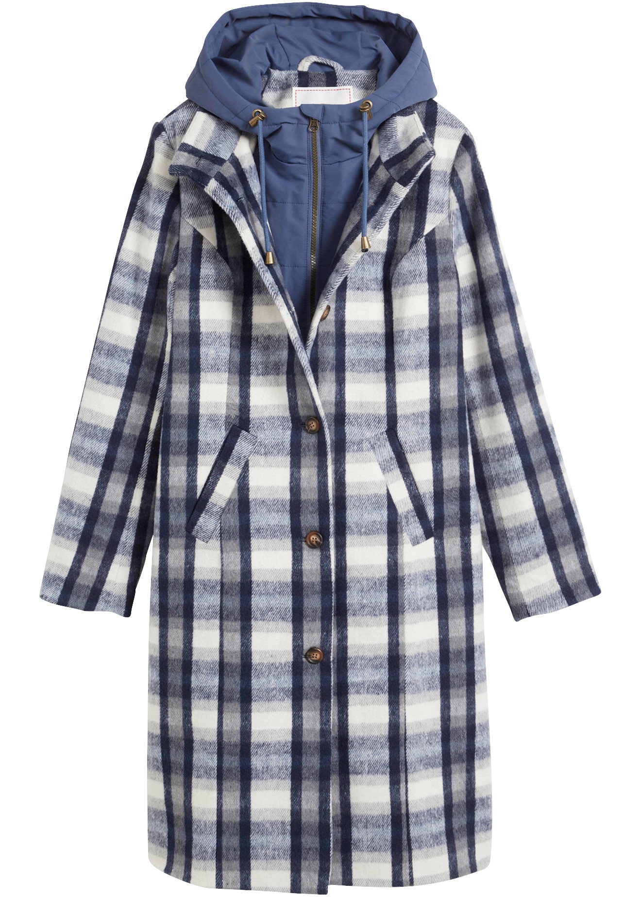 bonprix Wintermantel im angesagten Two-in-One-Design, bequeme Passform, casual Stil