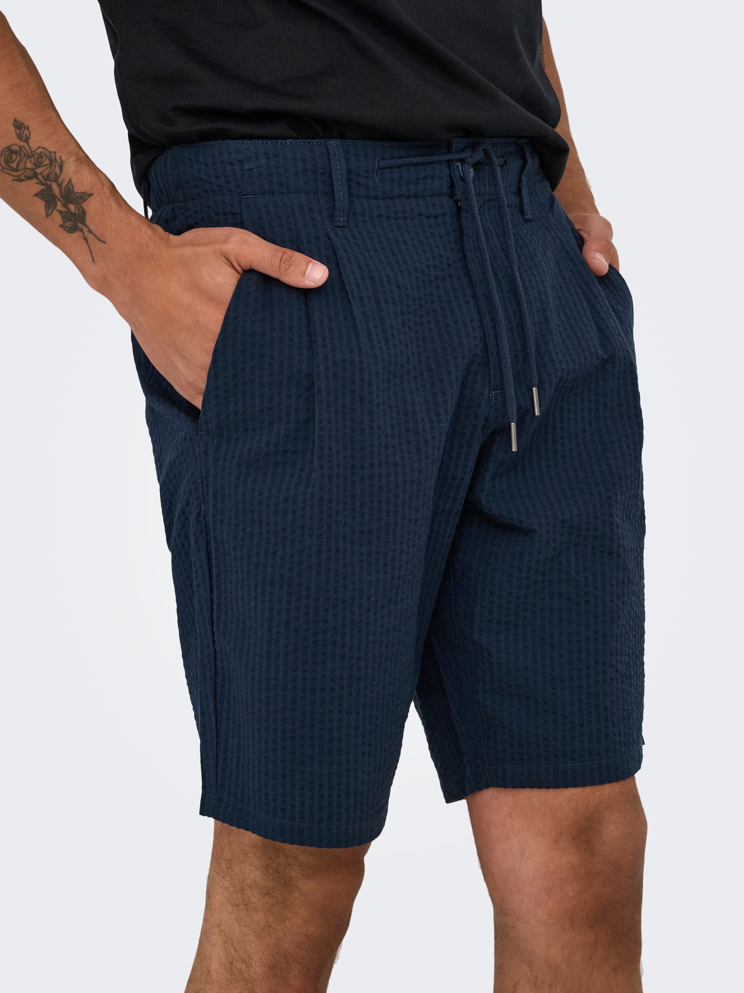 ONLY & SONS Short »ONSLEO LIFE 0009 SEERSUCKER SHORTS NOOS«