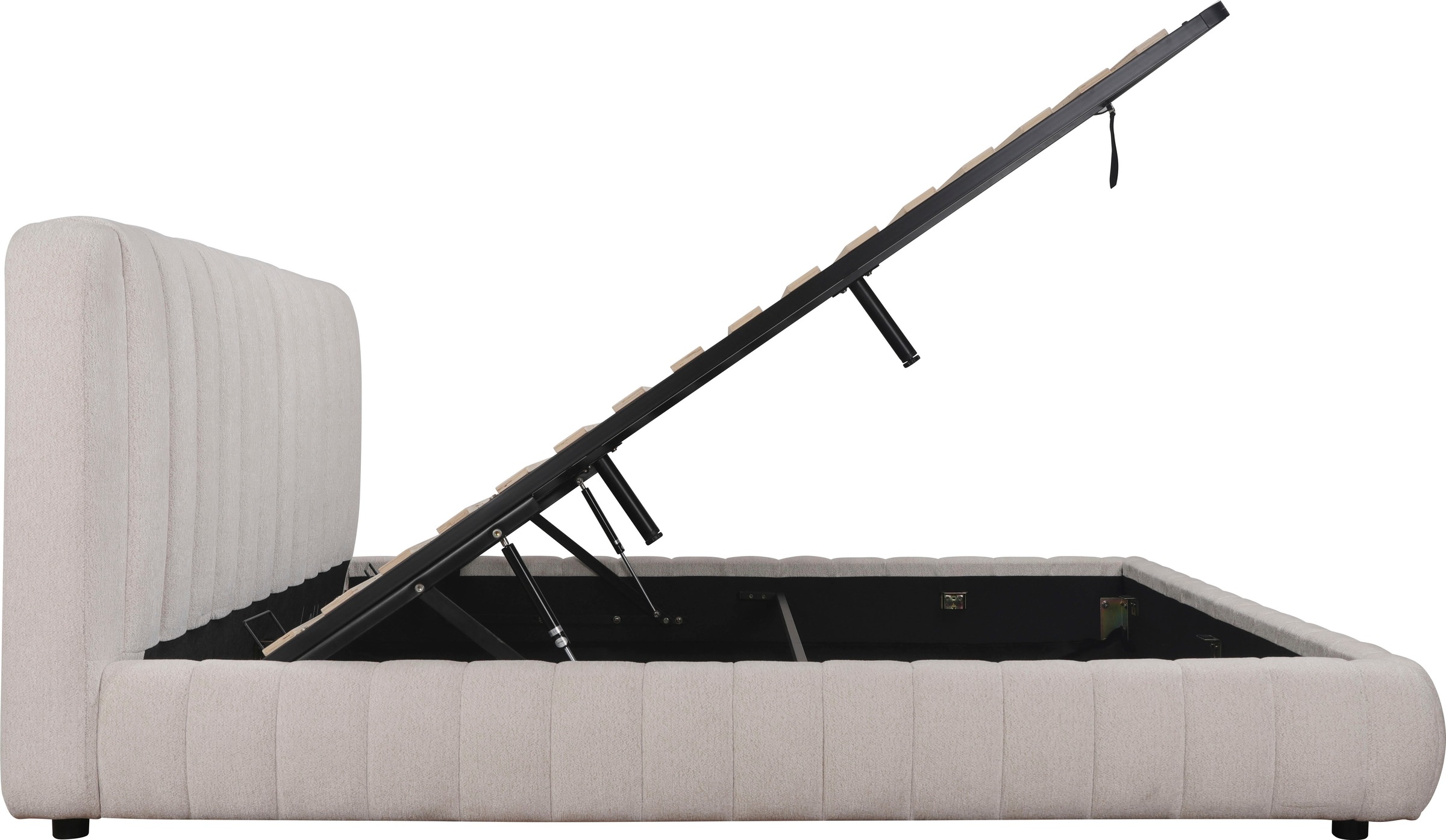 Home affaire Polsterbett »SELVAIR in der Breite 180cm, inkl. Lattenrost und Bettkasten« gepolstertes Kopfteil und Rahmen, Bezug im Chenillecharakter