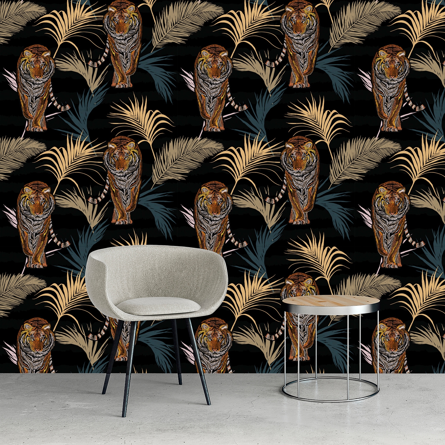 queence Papier peint vinyle »Libby« Motif | botanique | floral | imprimé | naturellement | à motifs 90x250cm, selbstklebend, kinderleichte Anbringung, , Sticker