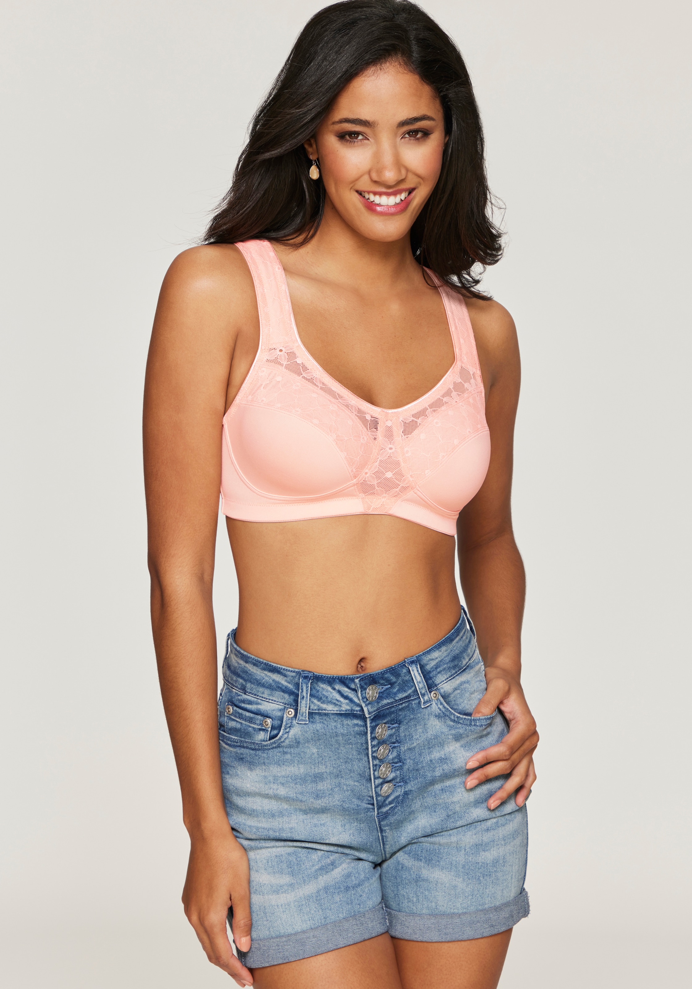 Nuance by Lascana Soutien-gorge emboîtant Paquet,  sans armature avec larges bretelles – aussi parfait pour les grandes tailles