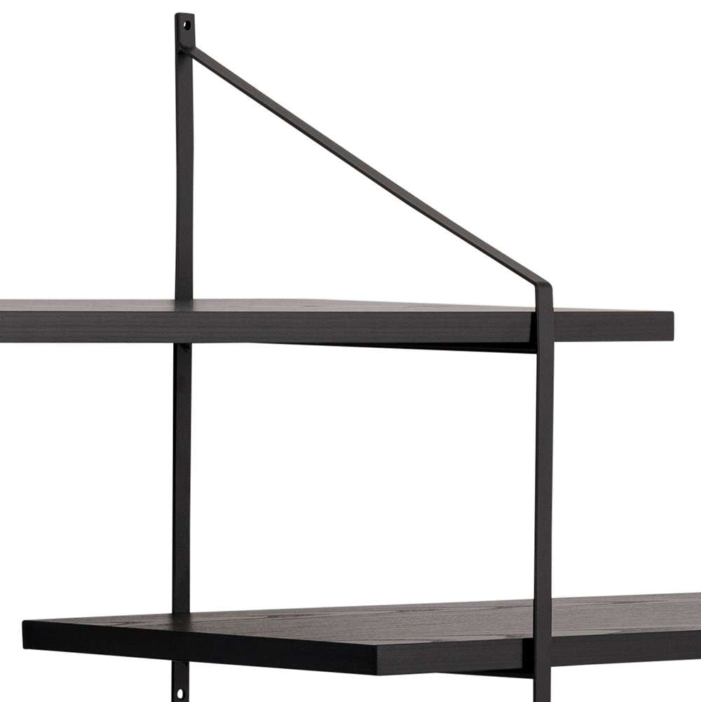 ACTONA GROUP Wandregal »Belfast Wandboard, Hängeregal, Schweberegal,« pulverbeschichtetem Metallgestell, asymmetrischen Details, B: 191 cm