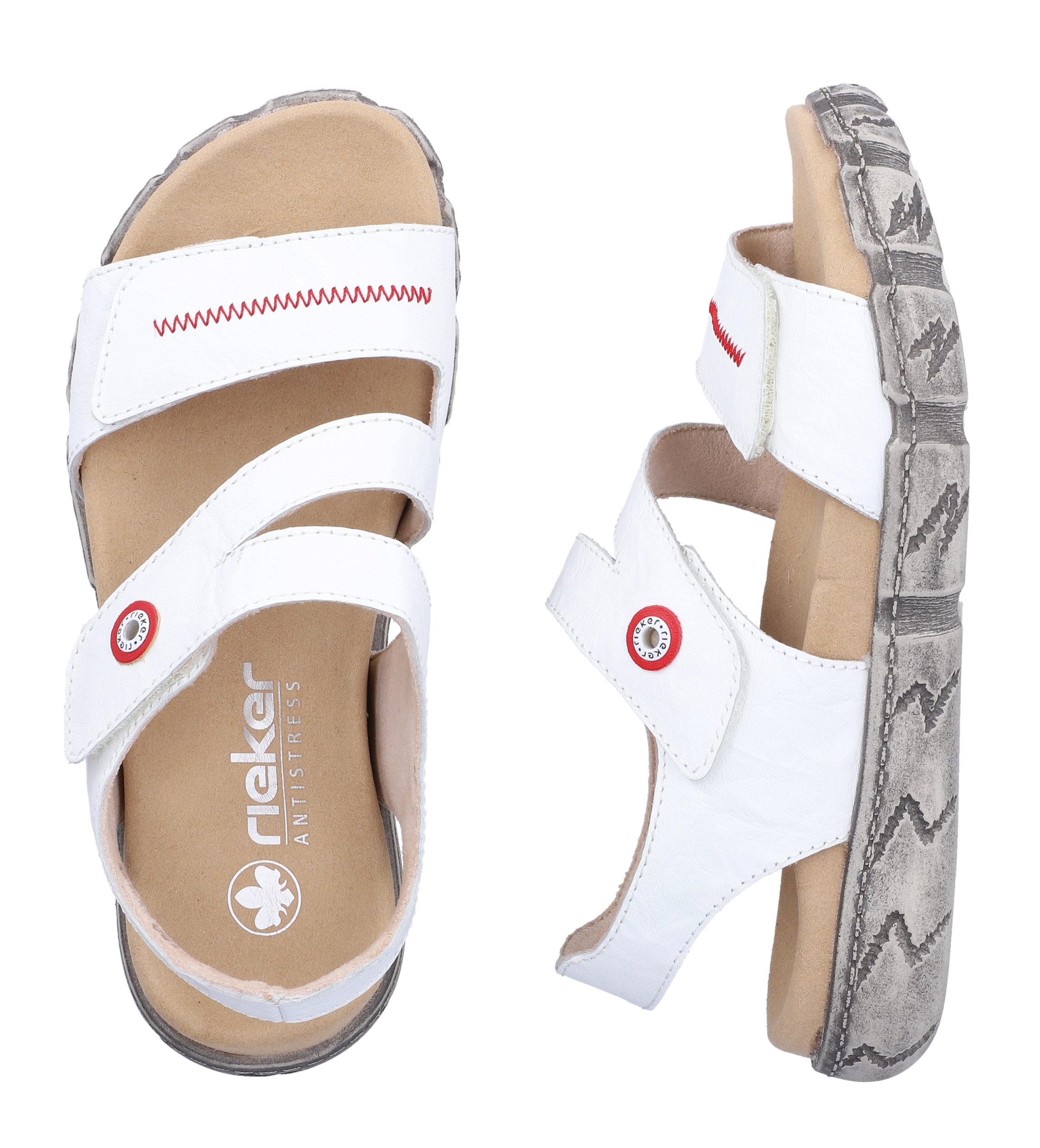 Rieker Sandale  Chaussure d'été, sandale velcro avec couture décorative