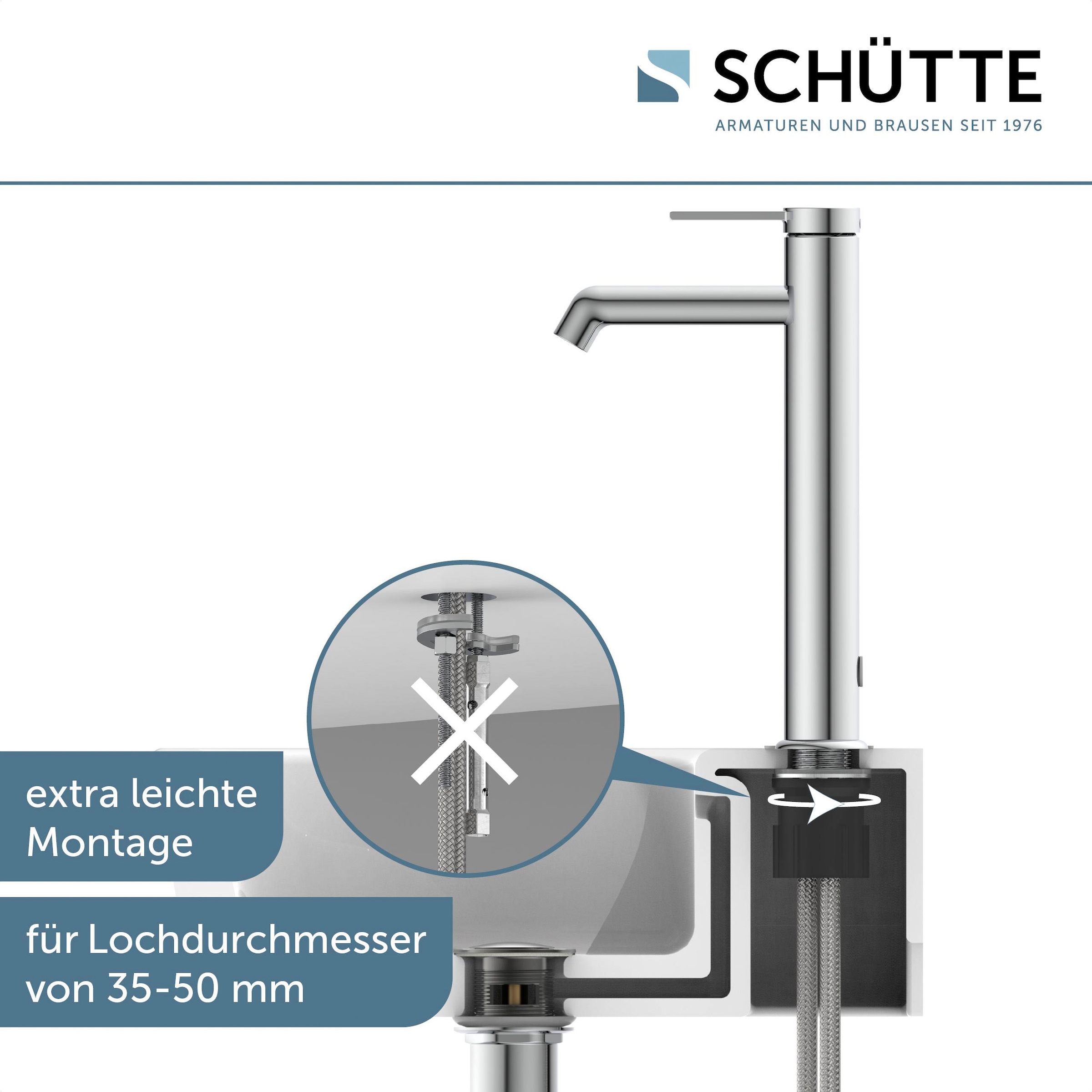 Schütte Waschtischarmatur »LOS ANGELES« Wasserhahn Bad, energiesparend, Aufsatzwaschbecken