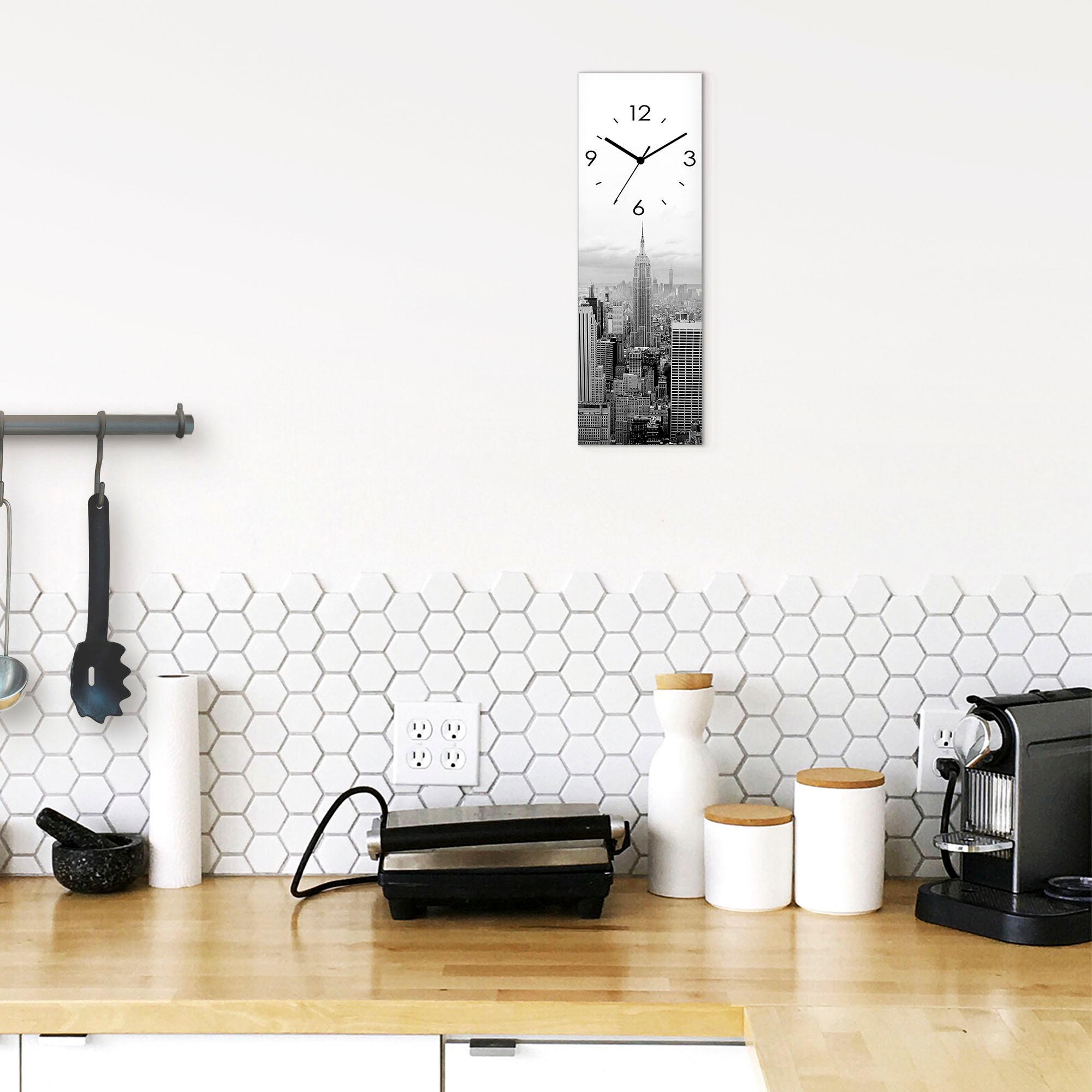 Artland Horloge murale »Skyline Manhattan« wahlweise mit  Quarz- oder Funkuhrwerk, lautlos ohne Tickgeräusche