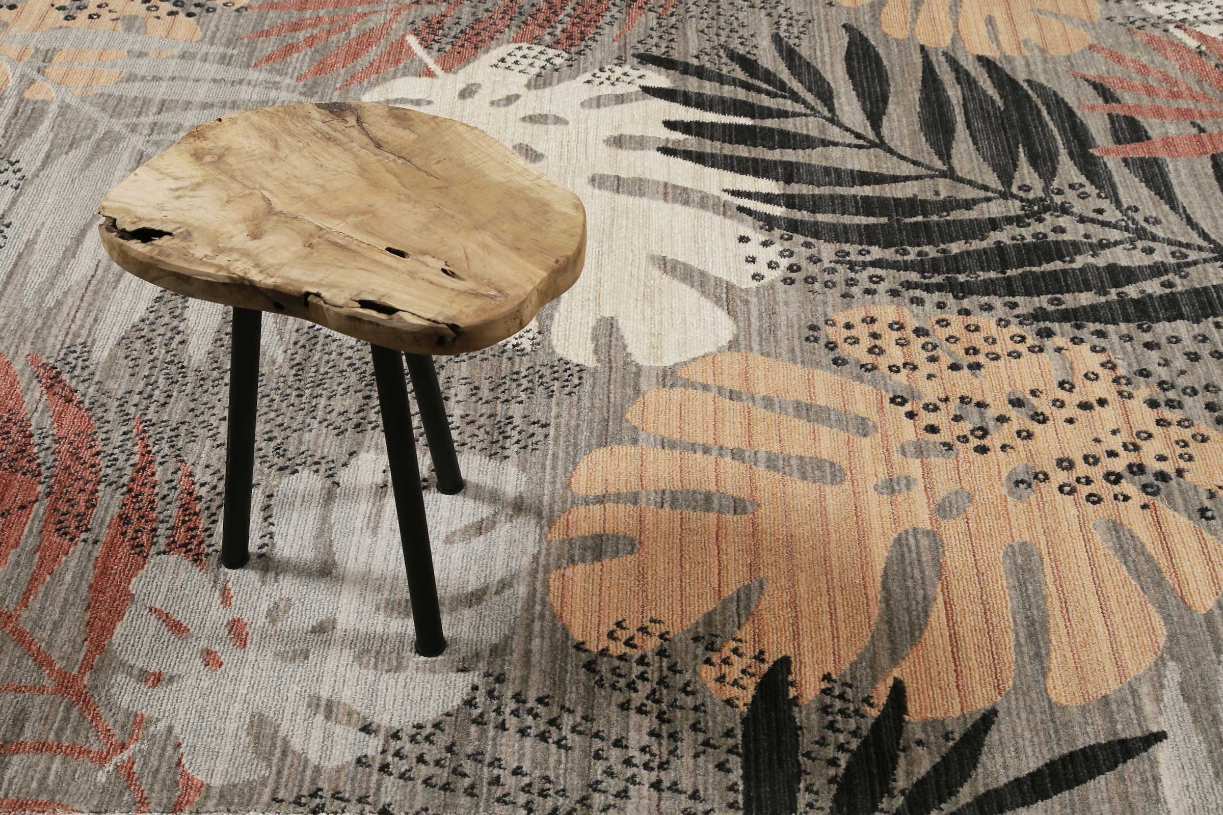 Esprit Teppich »Florence ESP-21077« rechteckig 7 mm Höhe Moderner Designteppich mit Fransen, Dschungel, Wohnzimmer