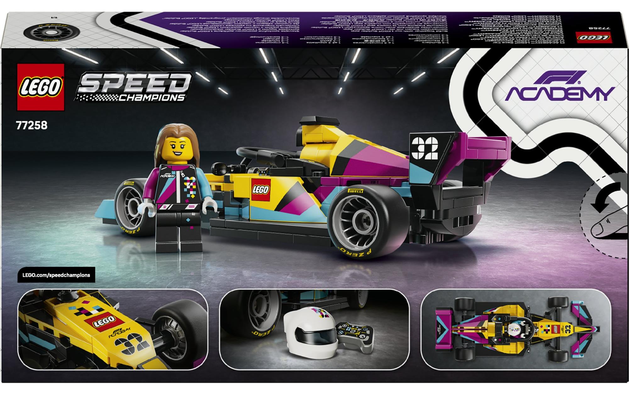 LEGO® Konstruktionsspielsteine »F1 ACADEMY LEGO Rennwagen (77258), LEGO Speed Champions«