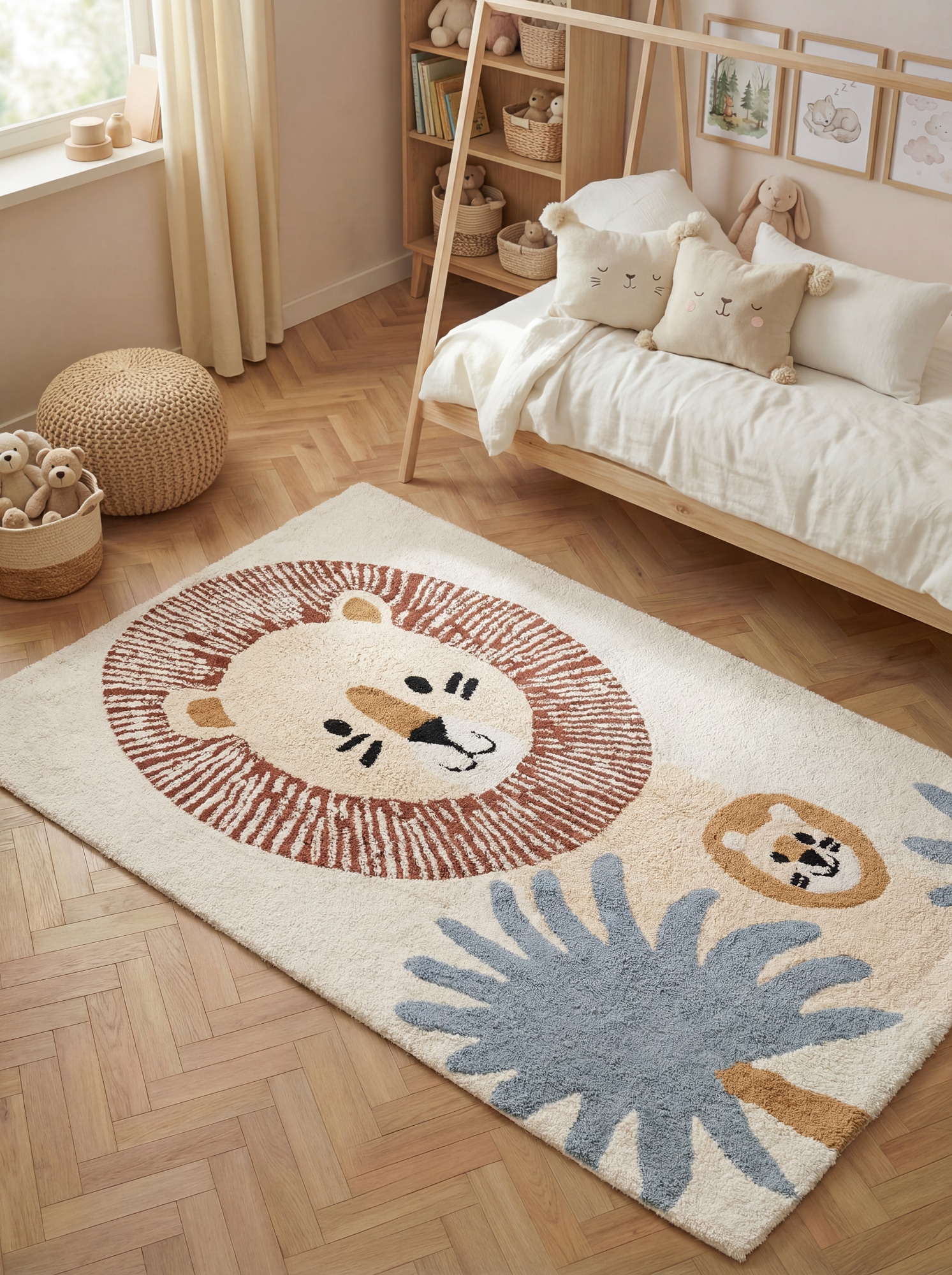 HANSE Home Tapis pour enfants »Leander« Rectangulaire 10 mm Höhe lavable, fait main, doux, antidérapant, tapis de jeu pour chambre d'enfant
