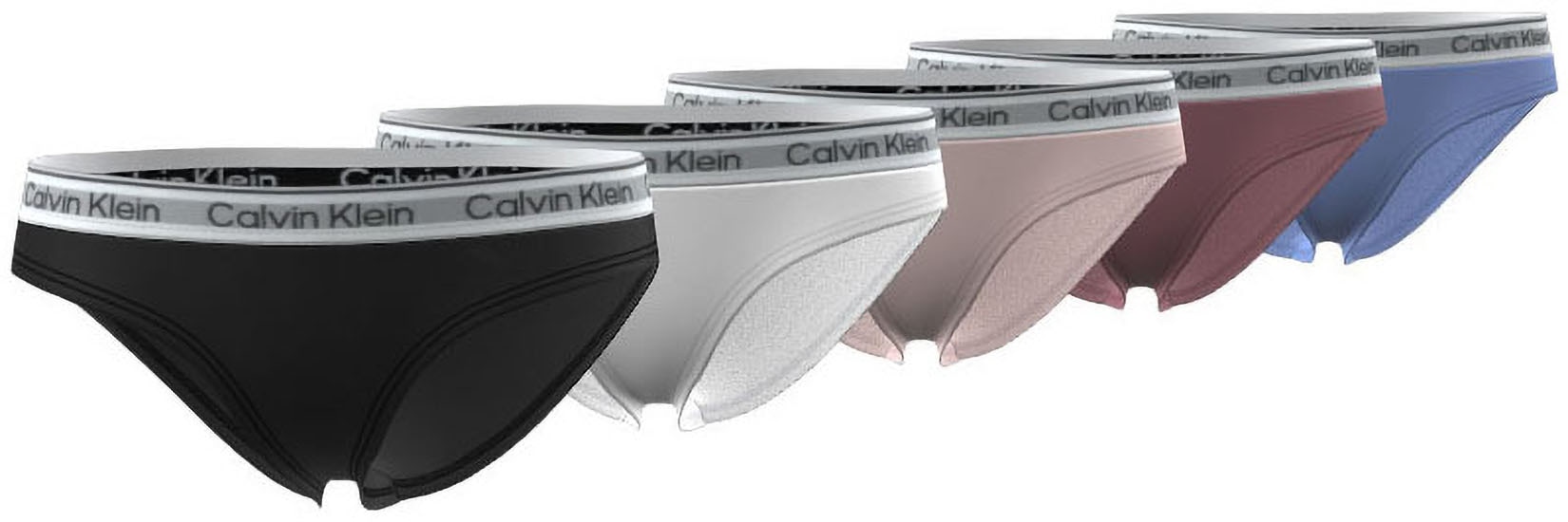 Calvin Klein Underwear Slip brésilien »5PK BIKINI« Packung, 5er-Pack, 5 cuis mit Logobund