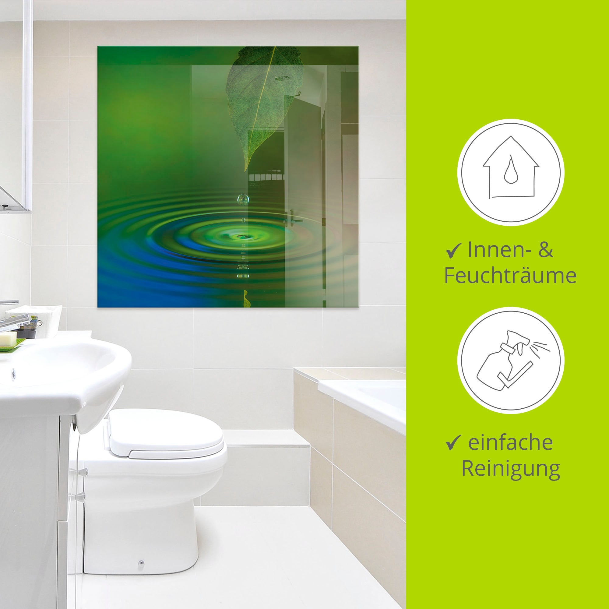 Artland Glasbild »Wassertropfen« Zen 1 Stk. tlg. in verschiedenen Grössen