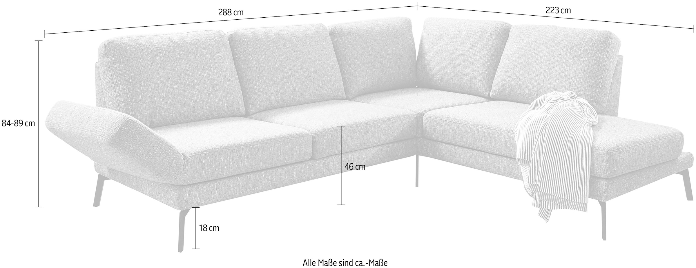 3C Candy Canapé d'angle »Kairo Multifunktion-Sofa, bequem und viele Komfortfunktionen, L-Form« comprend réglage siège pivotant, accoudoirs et dossier