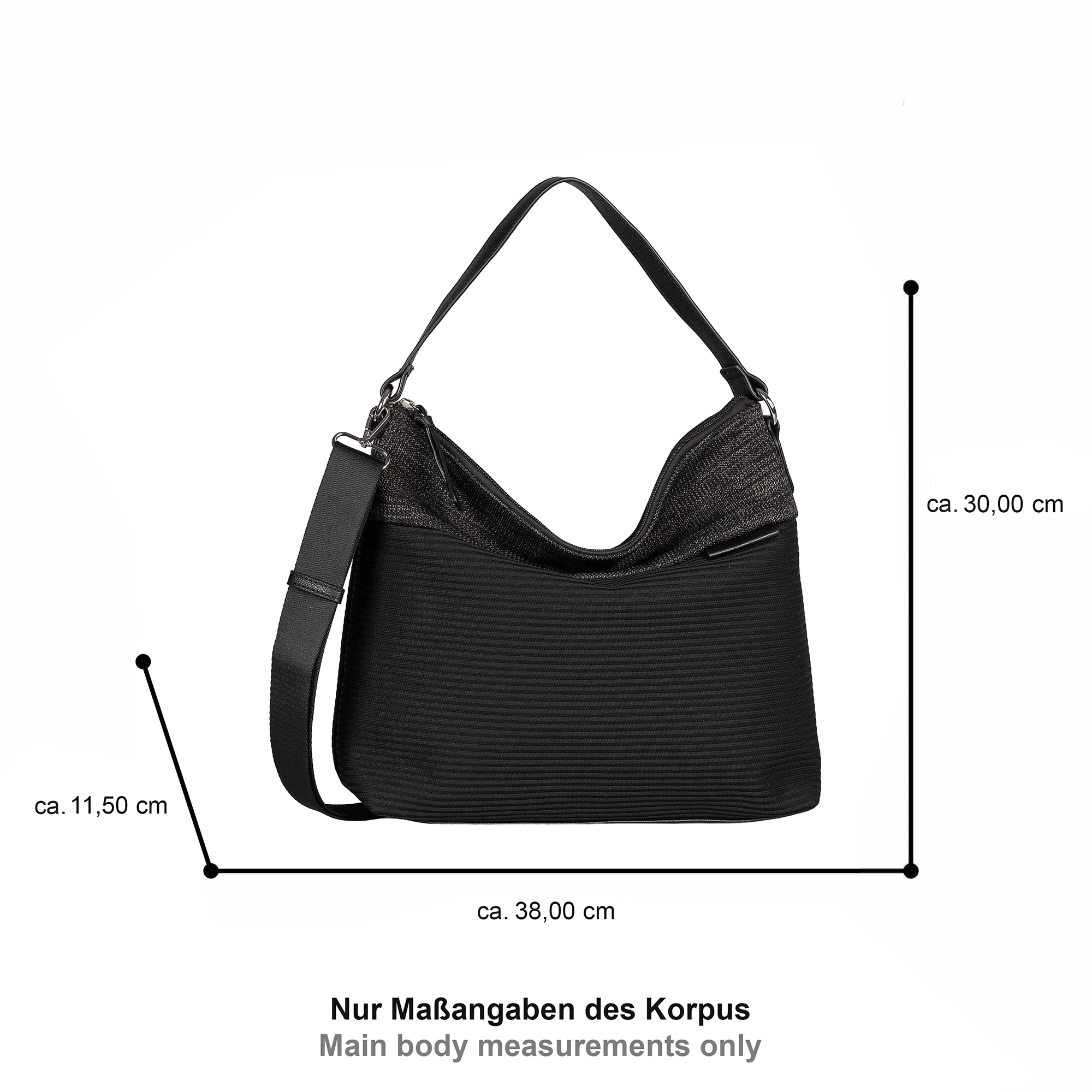 TOM TAILOR Hobo »Vesna« sac bandoulière pour femme en formes décontractées