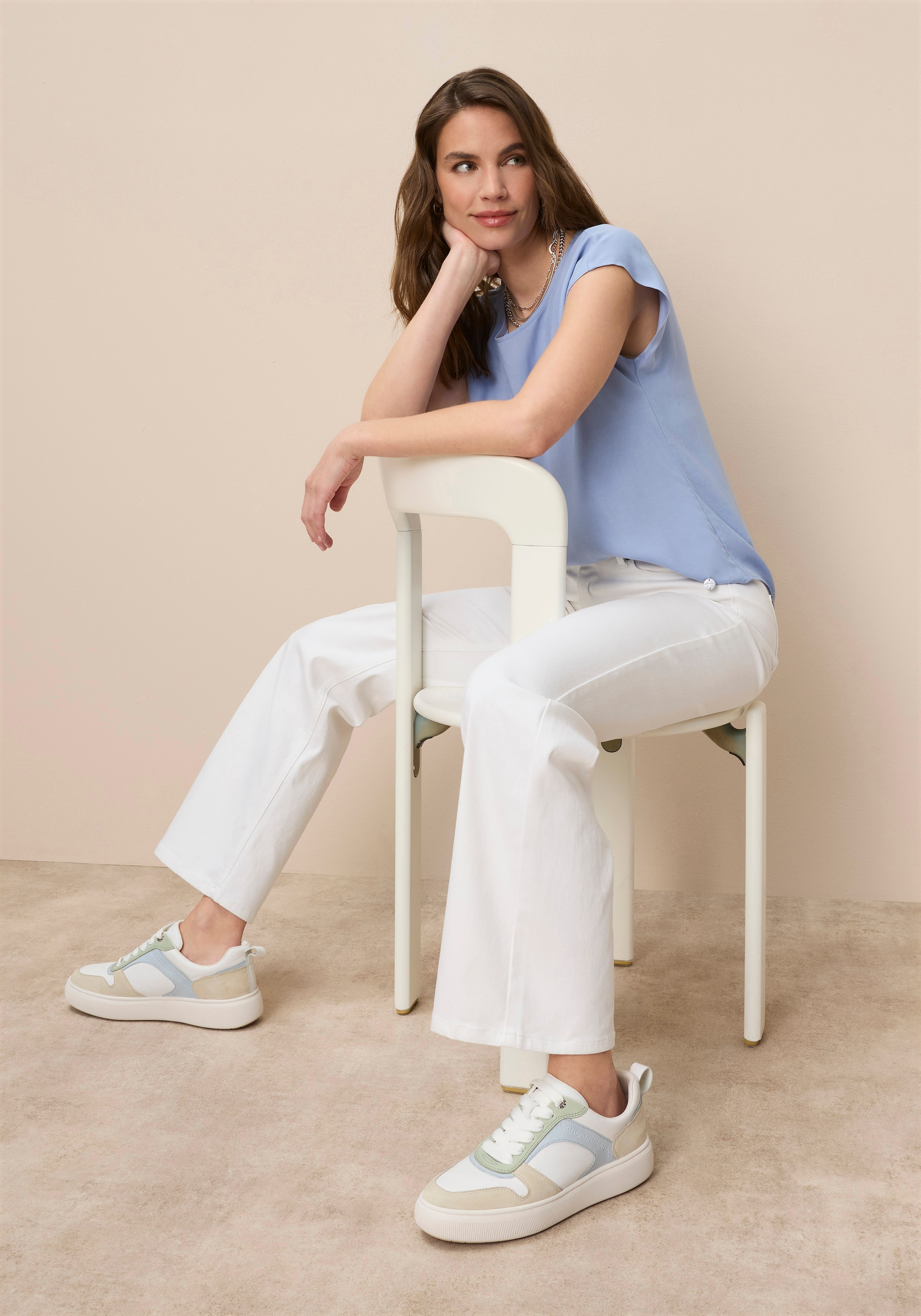 Tamaris Shirtbluse mit abgerundetem Saum