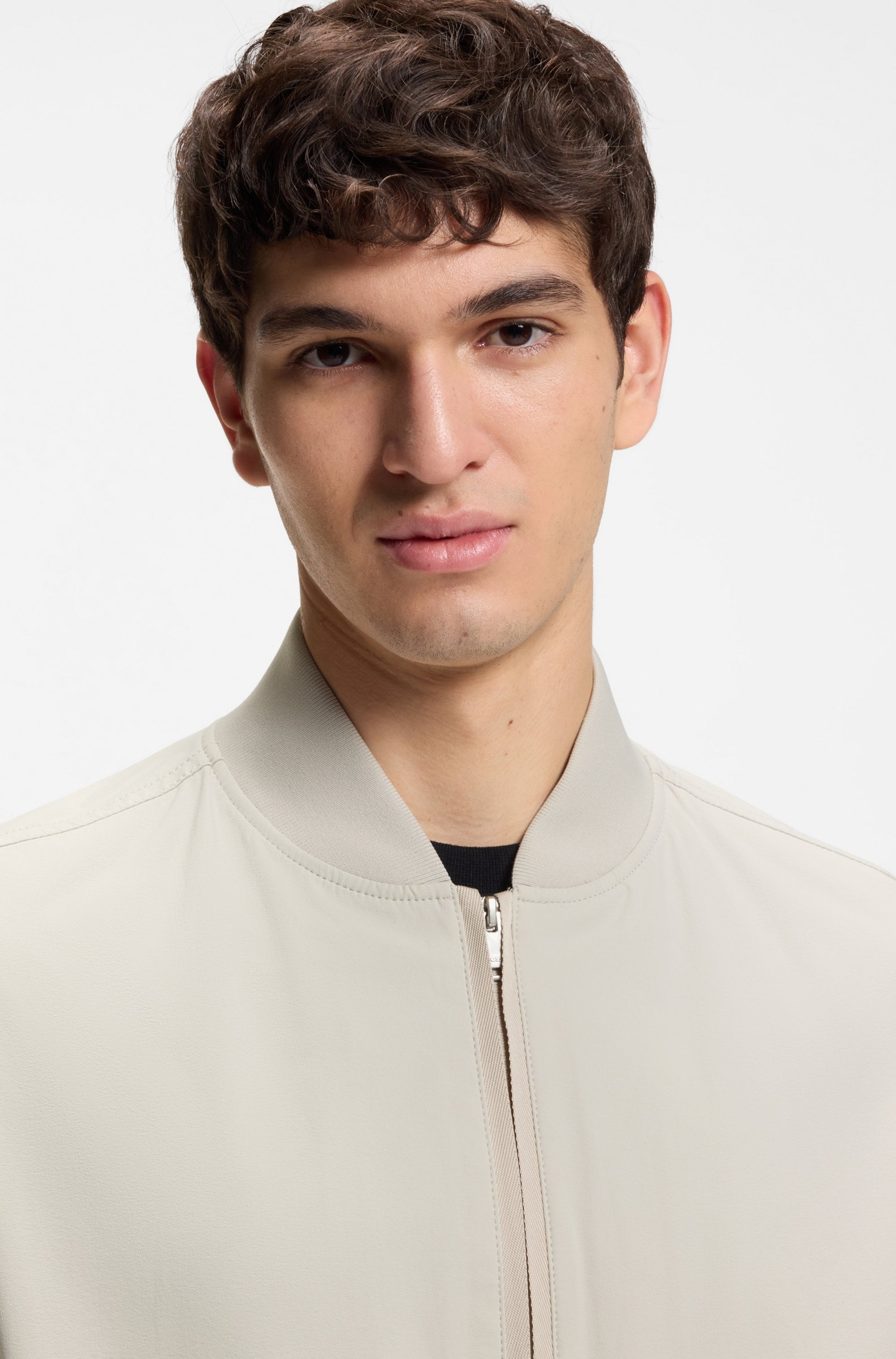 BOSS ORANGE Blouson »Osruf« Rippbündchen, Regular Fit, 2-wege-Reissverschluss