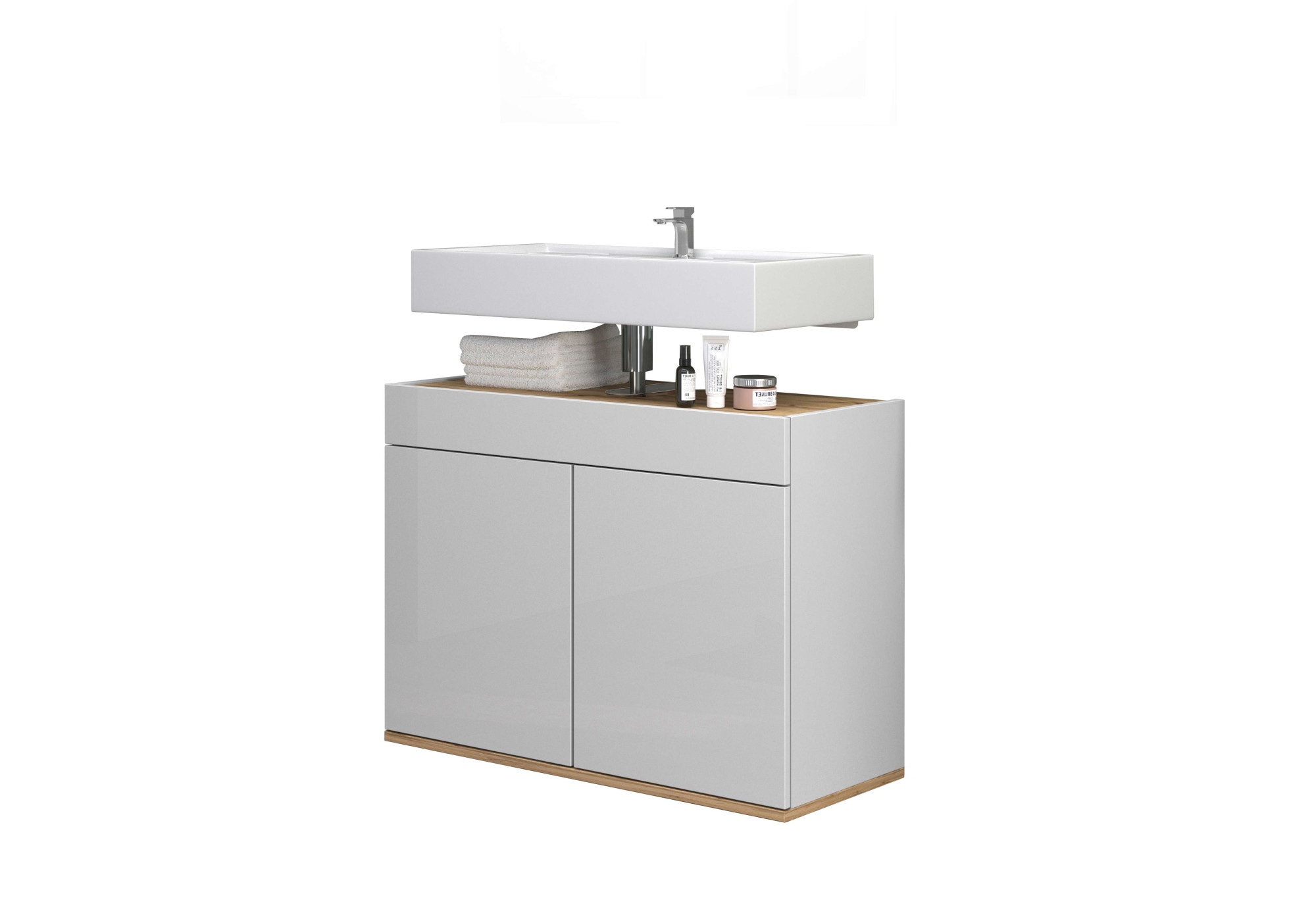 welltime Waschbeckenunterschrank »Garda« 1 Stk. tlg. Made in Italy, Fronten Hochglanz lackiert, viel Saturaum