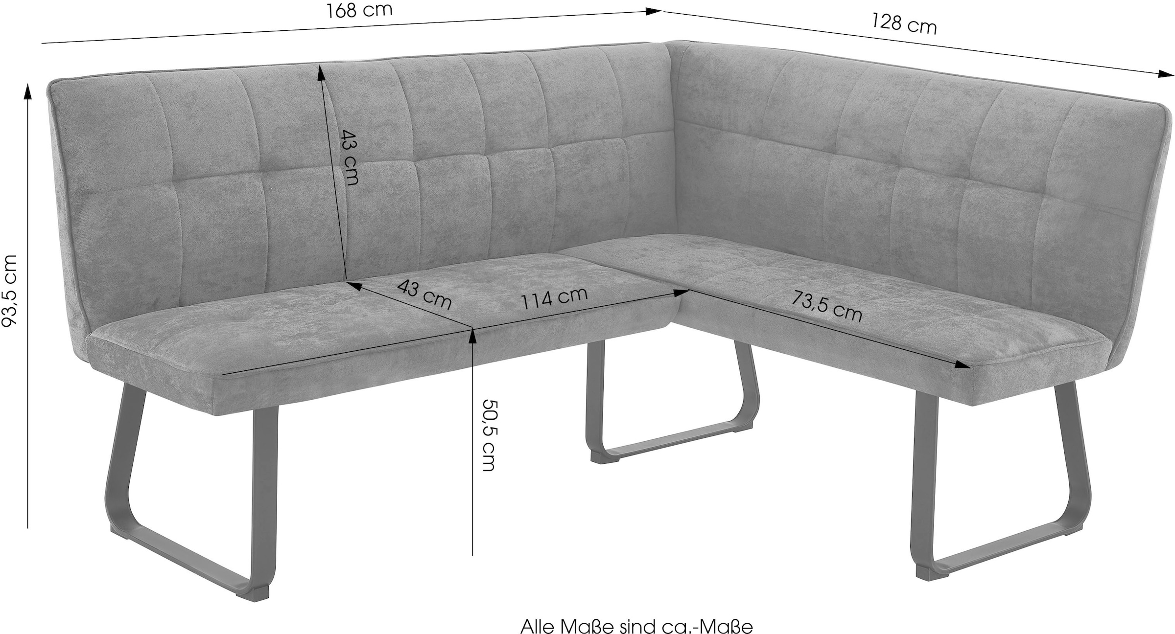 byLIVING Banc d'angle »Talea Küchenbank« 1 cuis tlg. amorti Nosaq confortable et revêtement en tissu agréable avec choix de couleurs