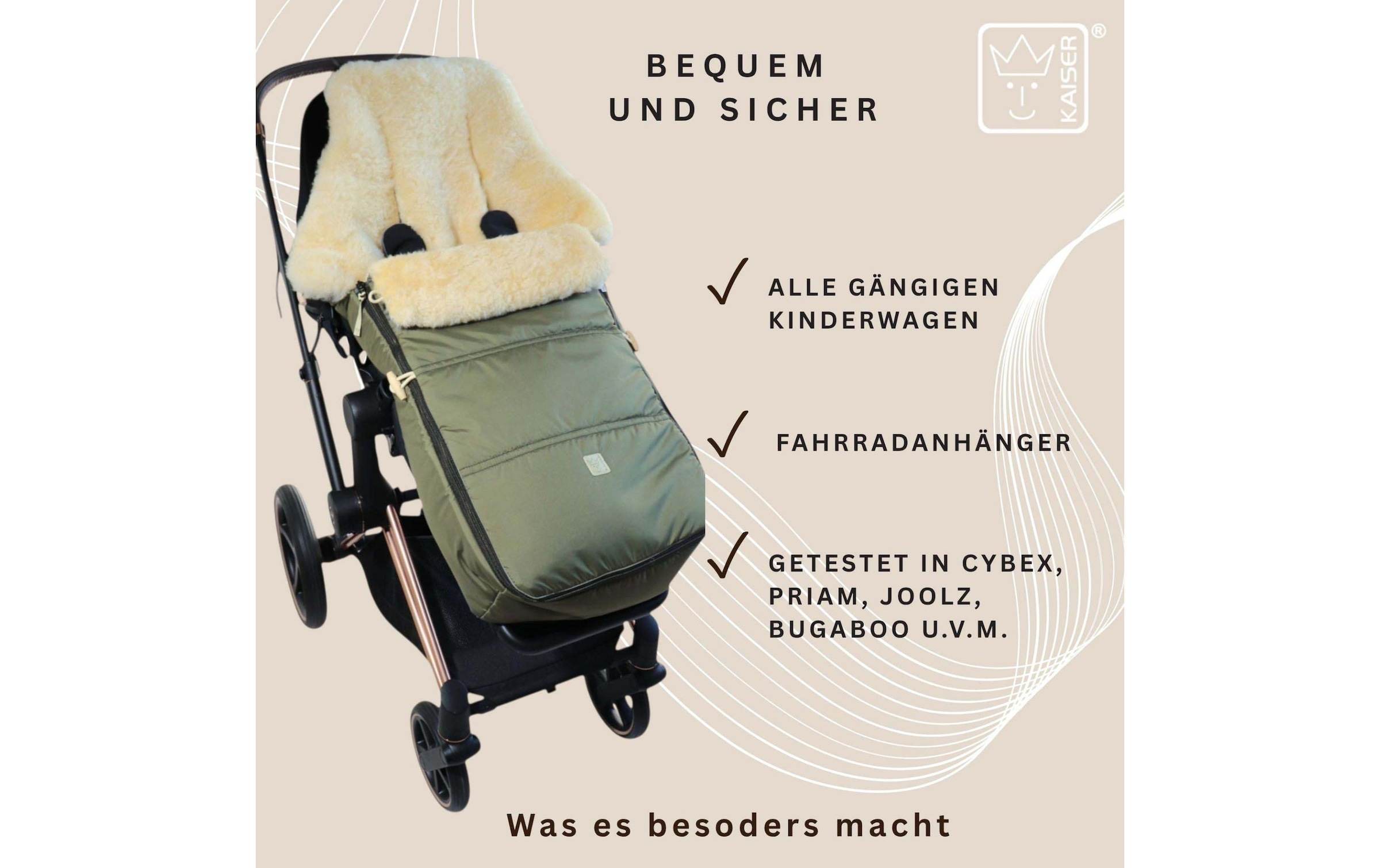 Kaiser Fusssack »Dublas 2.0 aus Lammfell«