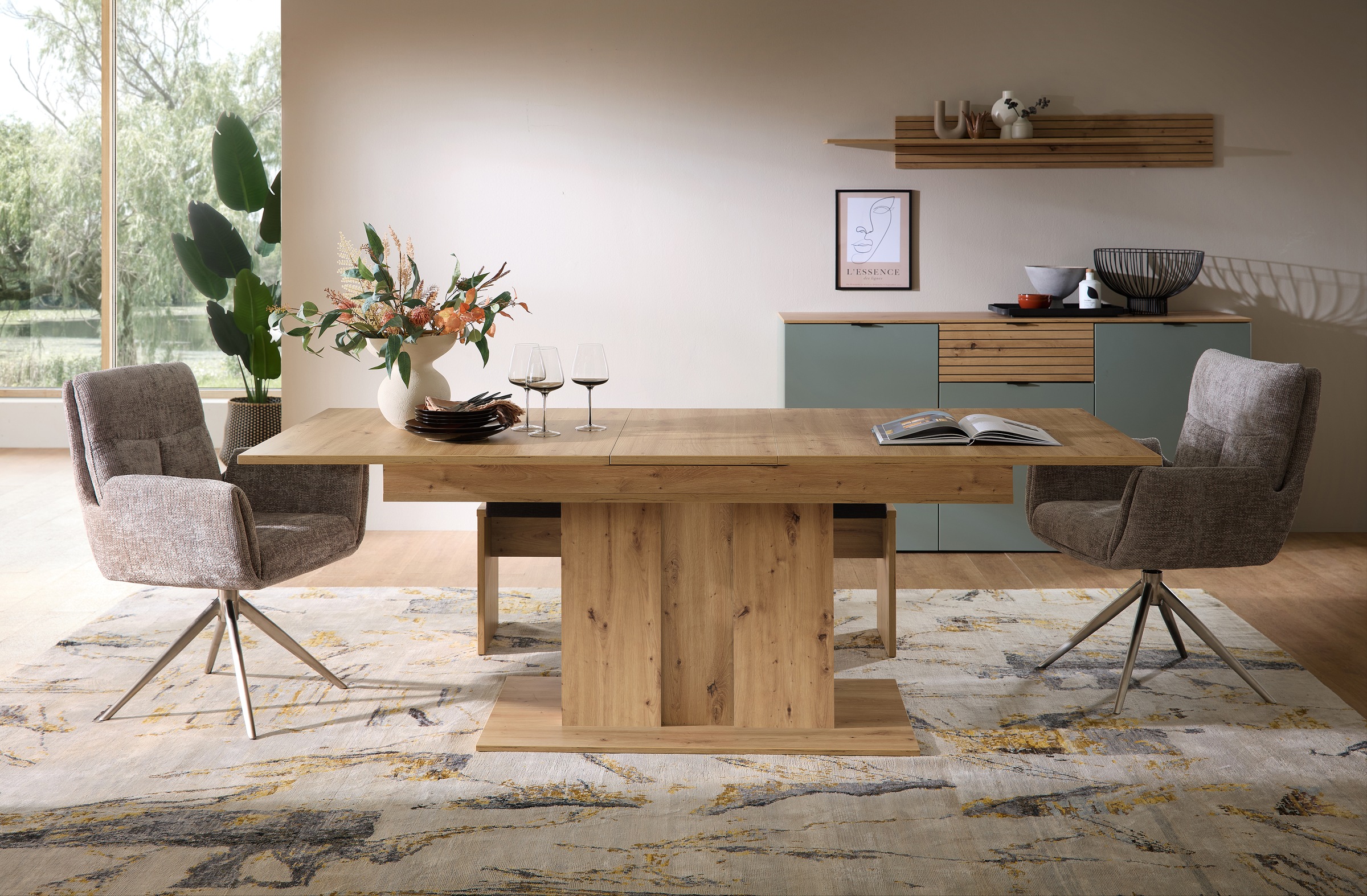 Innostyle Buffet »INA Sideboard, 180 x 90 x 45 cm (B/H/T)« 1 cuis tlg. 3 portes, tiroir, fermeture douce