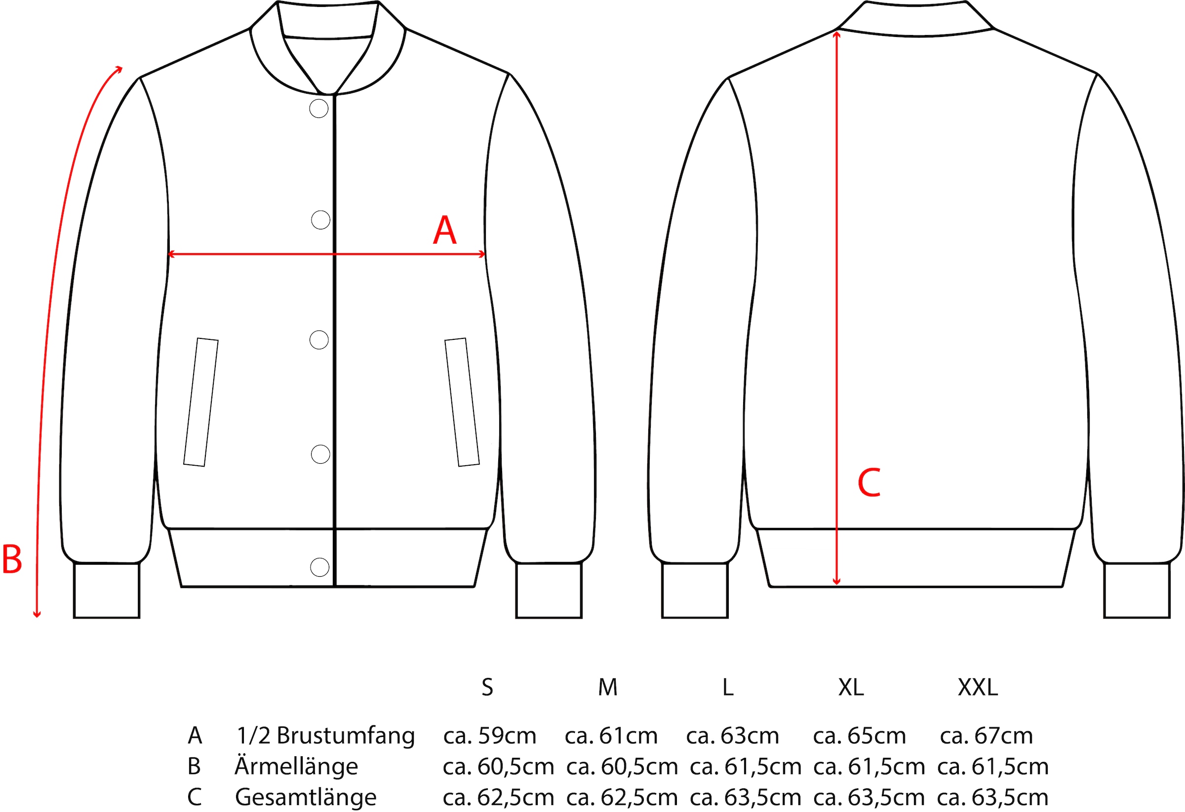 Zwillingsherz Veste bomber »„College Uni“« manches contrastées, poignets rayés, poches latérales, écusson