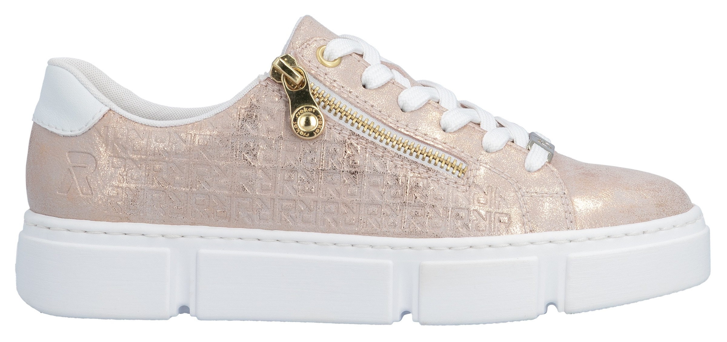 Rieker Baskets à plateforme  , Freizeitschuh, Halbschuh, Schnürschuh mit Reissverschluss