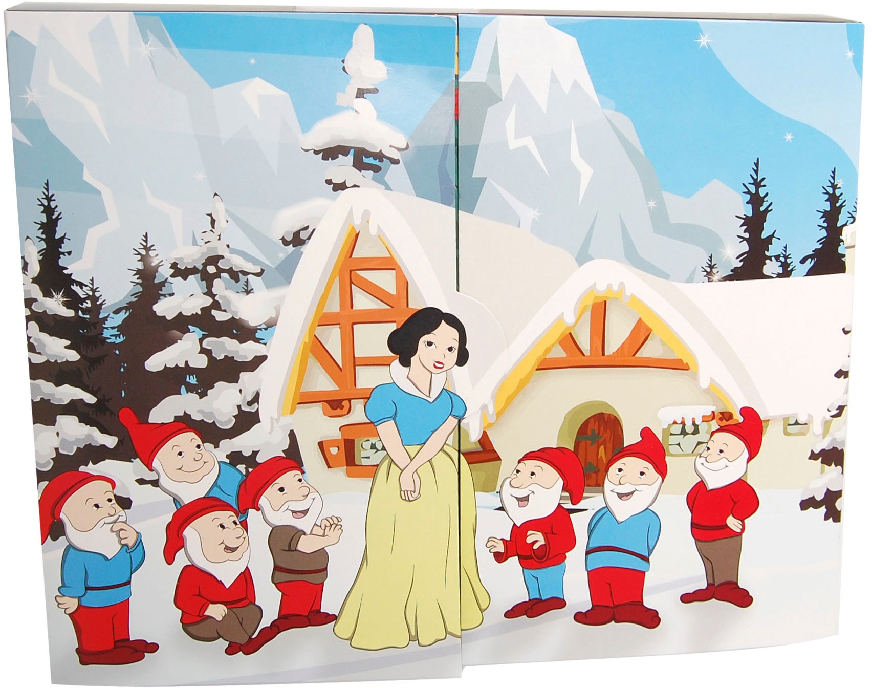 Krebs Glas Lauscha Calendrier de l'Avent »Schneewittchen und die sieben Zwerge, Weihnachtsdeko« pour les adultes mini calendrier de l'Avent conte de fées avec décoration de sapin
