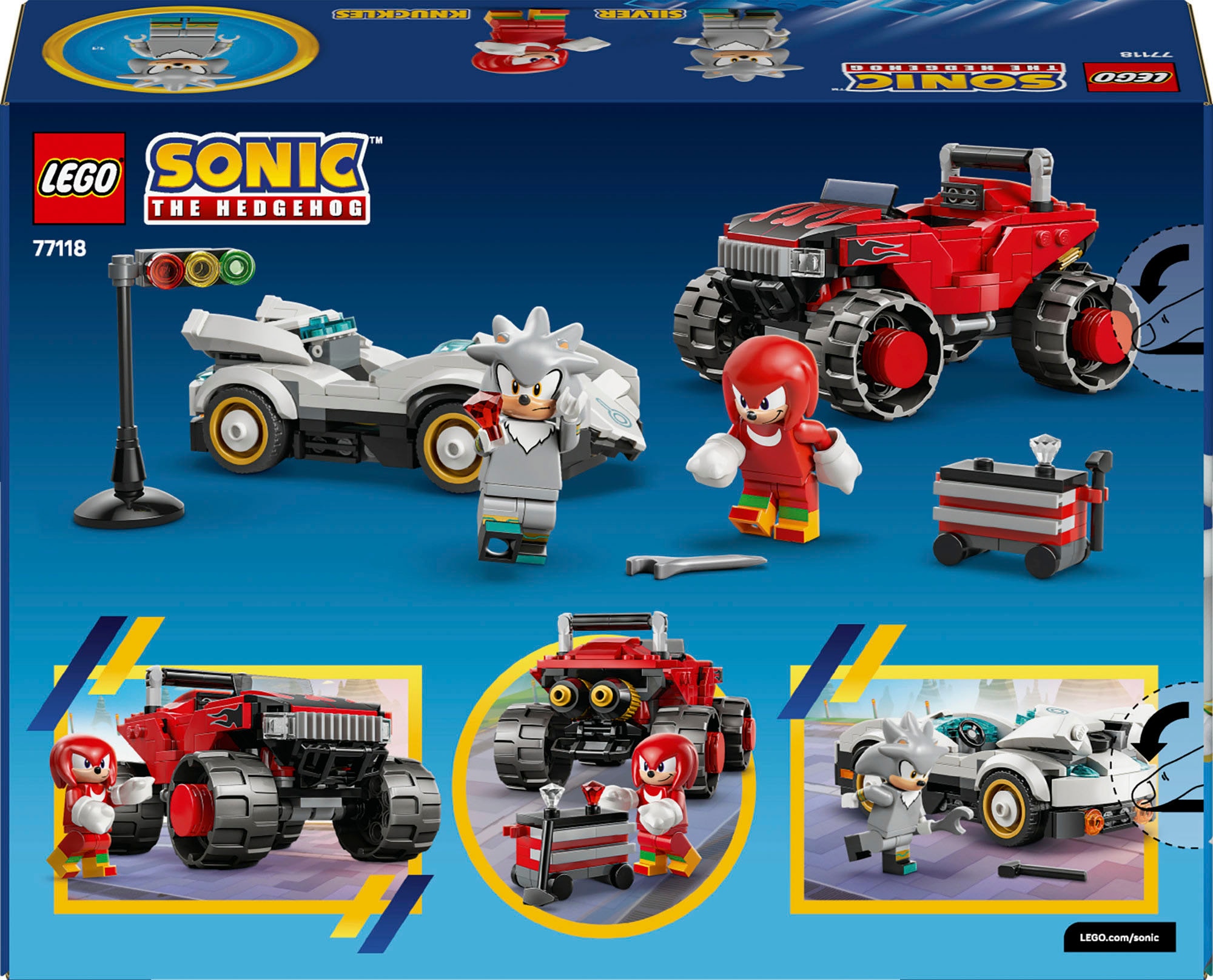 LEGO® Pions de construction »Silvers Auto vs. Knuckles' Monstertruck (77118), LEGO Sonic«