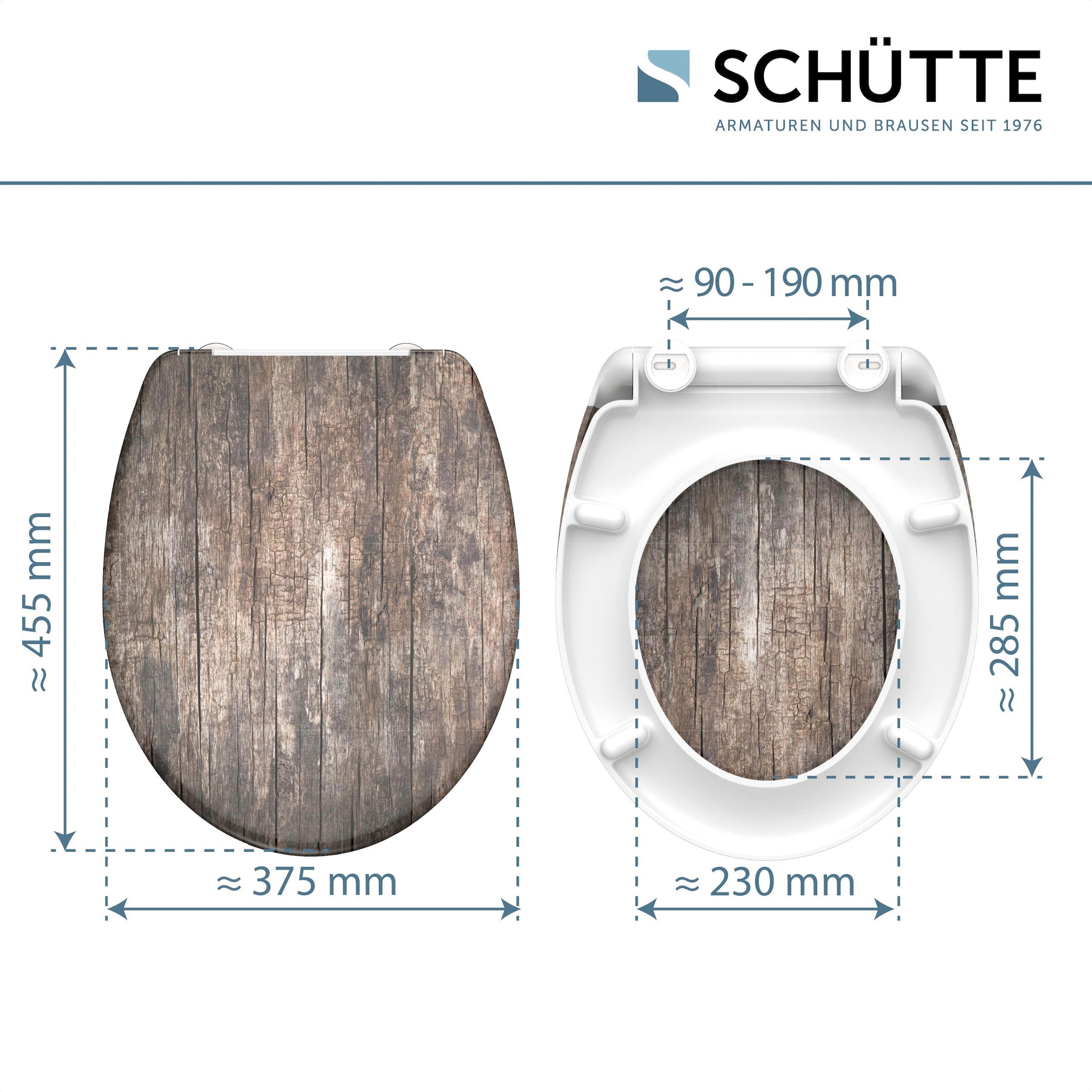Schütte WC-Sitz »Old Wood« Duroplast, mit Absenkautomatik und Schnellverschluss