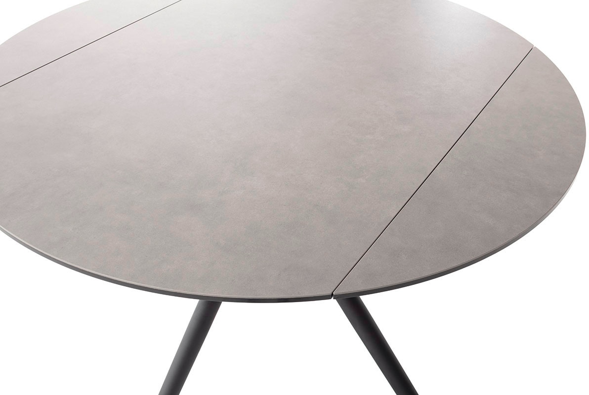 MCA furniture Table de salle à manger »RUBIKON Vierfusstisch 90-135 cm« Einzelstück,  Keramik, Metall, Längsseitenauszug, ausziehbar, 13 mm