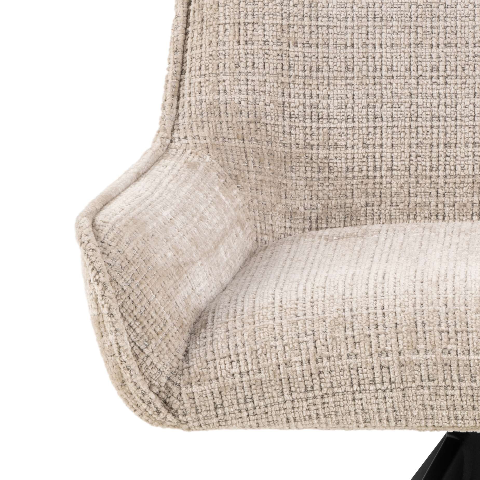 ACTONA GROUP Chaise de salle à manger »Eddie« (Ensemble) Chaise de salle à manger, jute beige, piètement 4 étoiles, avec fonction pivotante, 2 pcs